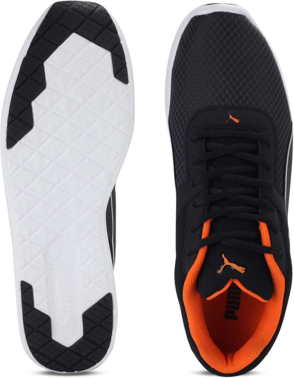Puma kor sneakers black orange hotsell