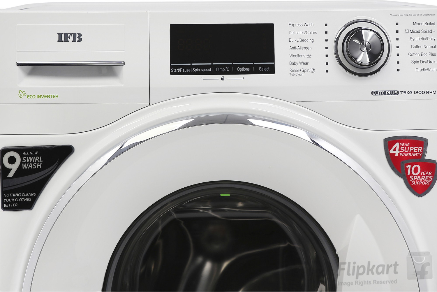 Image of IFB 7.5 kg 5 Star Fully Automatic Front Load Washing Machine with In-built Heater White