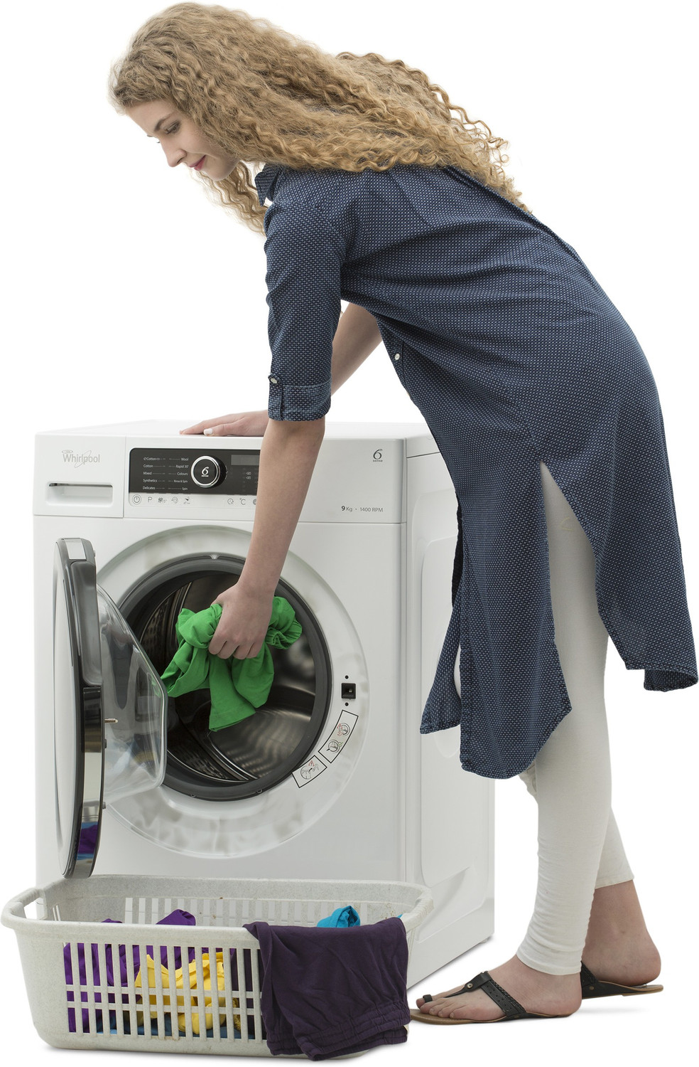 Image of Whirlpool 9 kg Fully Automatic Front Load Washing Machine White