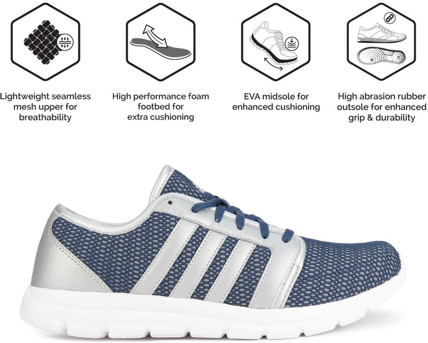 ADIDAS MARLIN 6.0 M Running Shoes For Men Silver Blue Price