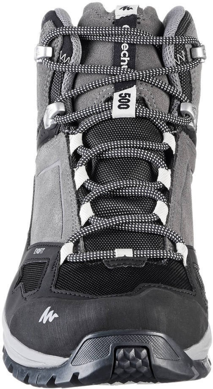 Image of QUECHUA MH500 Hiking & Trekking Shoes For Men (Black, Grey , 11.5)