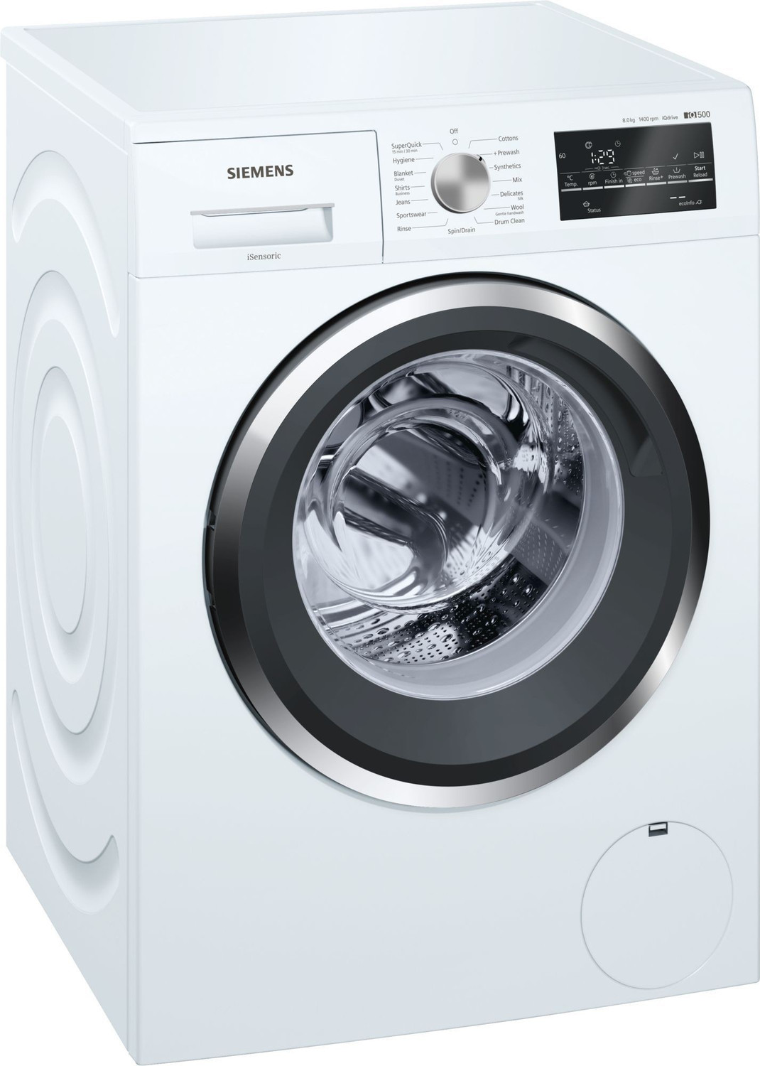 Image of Siemens 8 kg Fully Automatic Front Load Washing Machine White