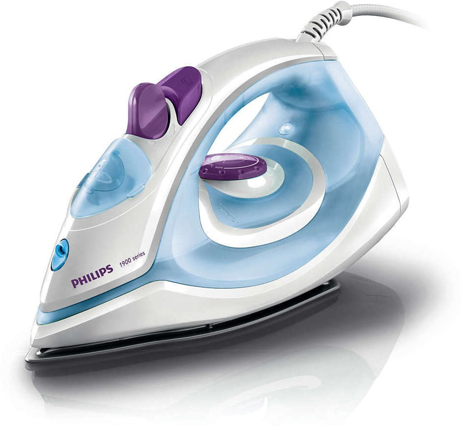 Image of PHILIPS GC1905 /21 1440 W Steam Iron (Blue-White)
