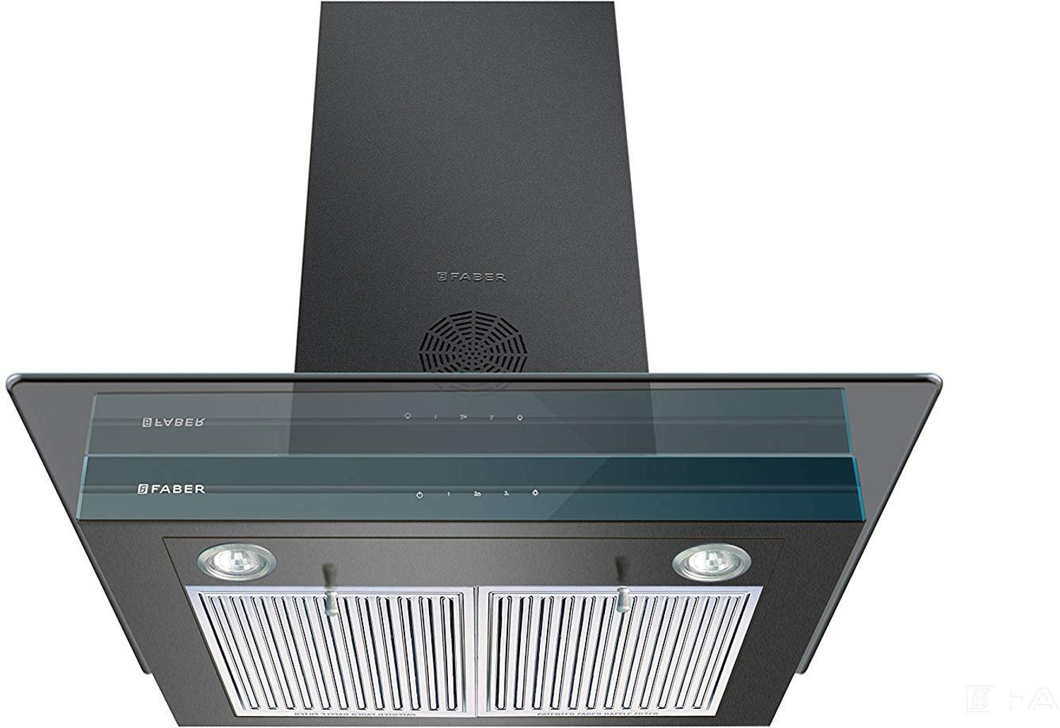 Image of FABER HOOD SUPER 3D PLUS T2S2 BK TC LTW 60 Wall Mounted Black 1150 CMH Chimney
