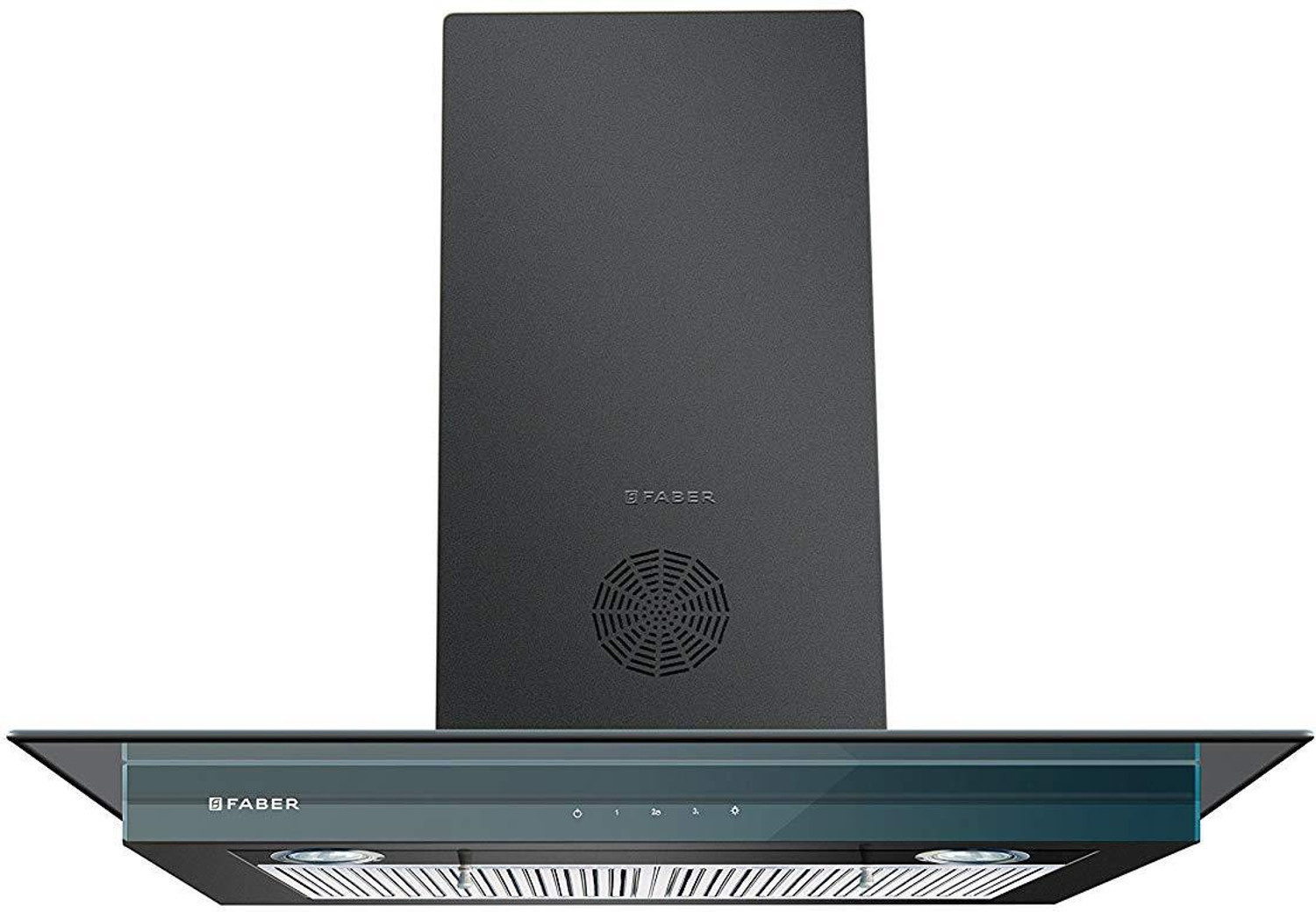 Image of FABER HOOD SUPER 3D PLUS T2S2 BK TC LTW 60 Wall Mounted Black 1150 CMH Chimney