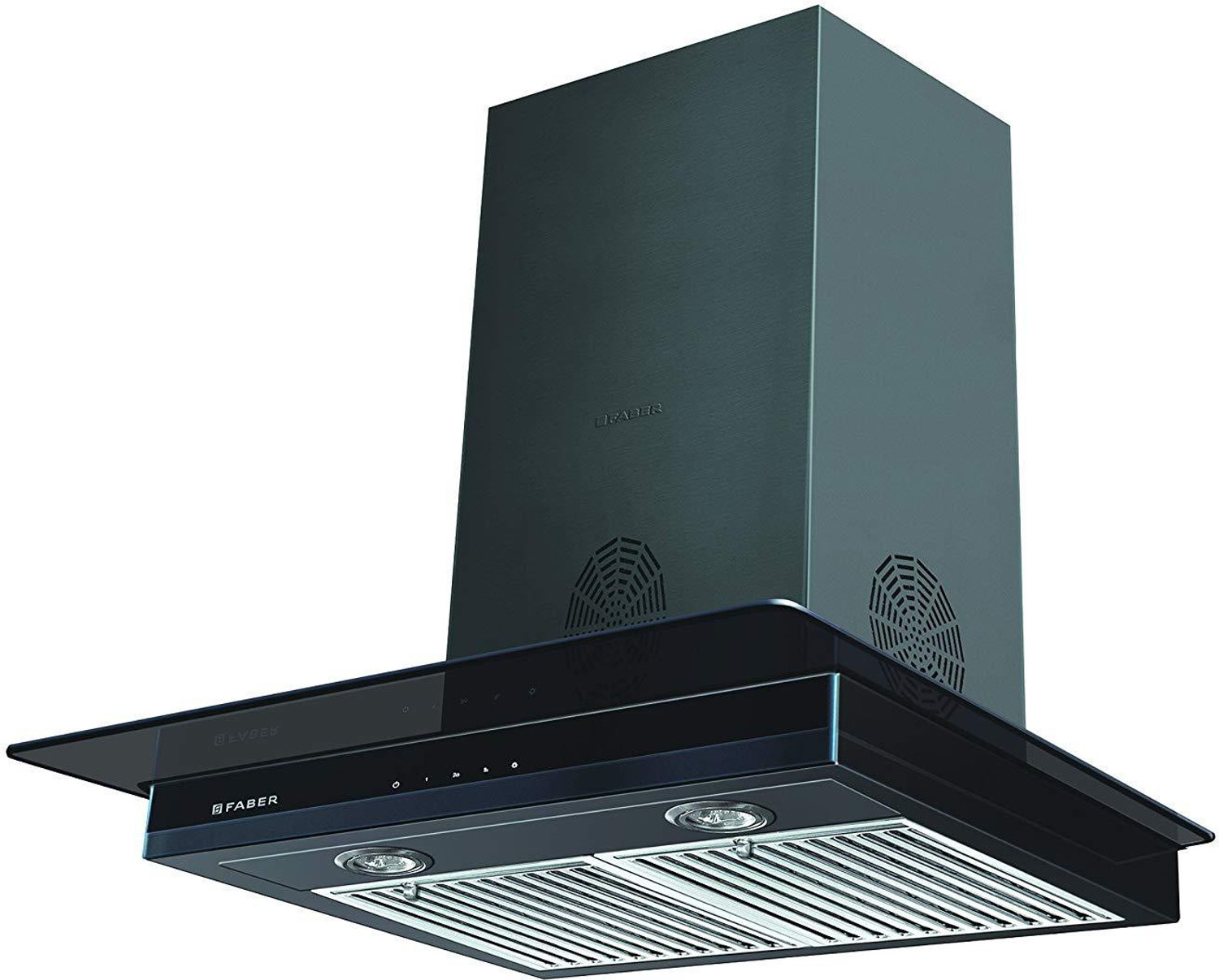 Image of FABER HOOD SUPER 3D PLUS T2S2 BK TC LTW 60 Wall Mounted Black 1150 CMH Chimney