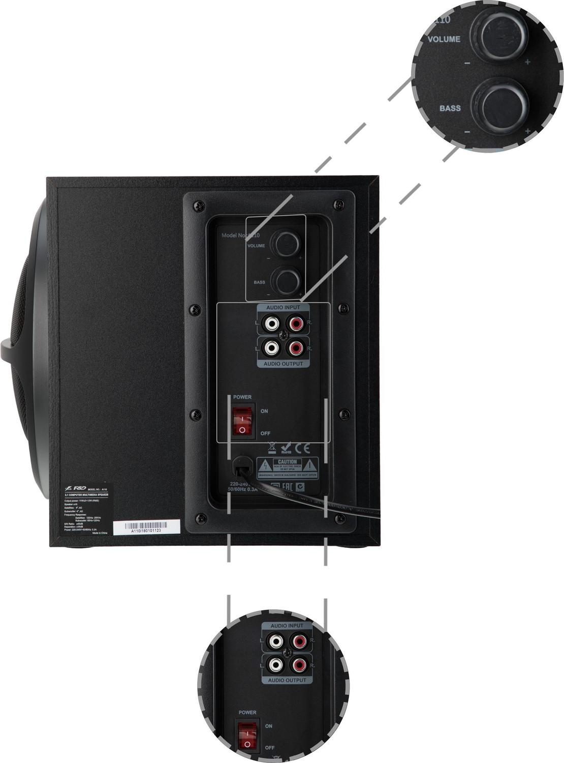 Image of F&D A110 70 W Portable Laptop /Desktop Speaker