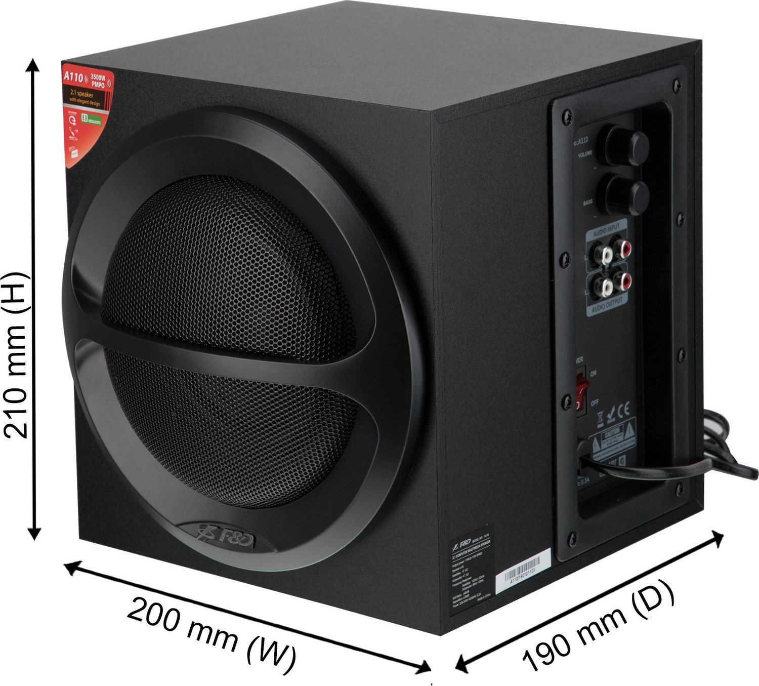 Image of F&D A110 70 W Portable Laptop /Desktop Speaker