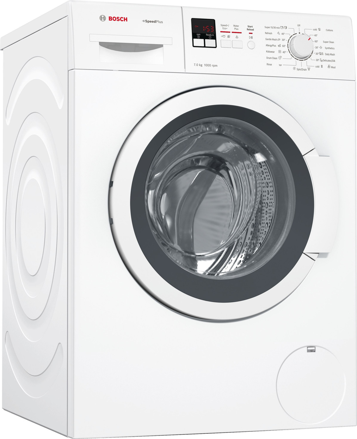 Image of BOSCH 7 kg Fully Automatic Front Load Washing Machine with In-built Heater White