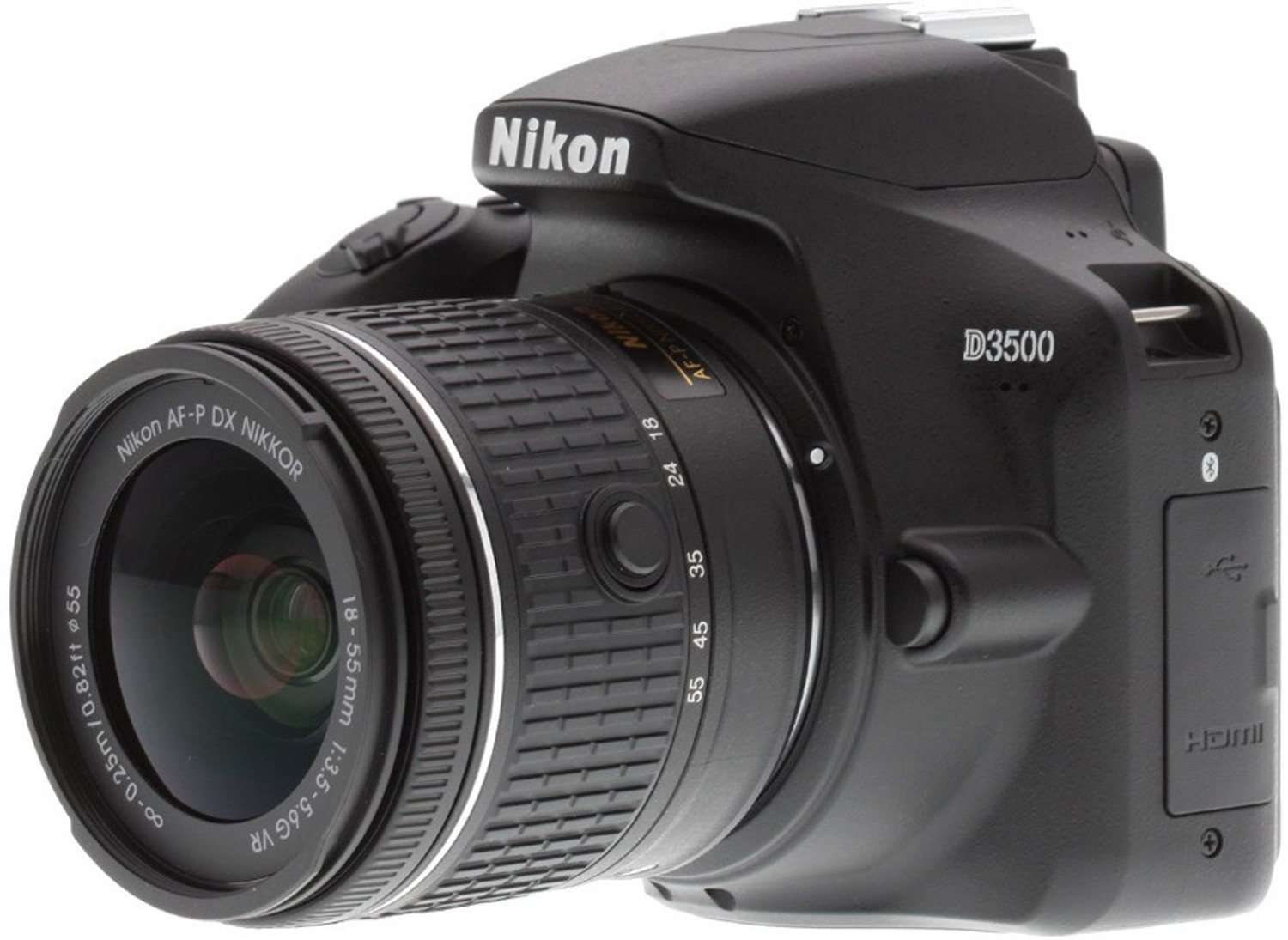 Image of NIKON D3500 DSLR Camera Body with Dual lens: 18-55 mm f /3.5-5.6 G VR and AF-P DX Nikkor 70-300 mm f /4.5-6.3G ED VR