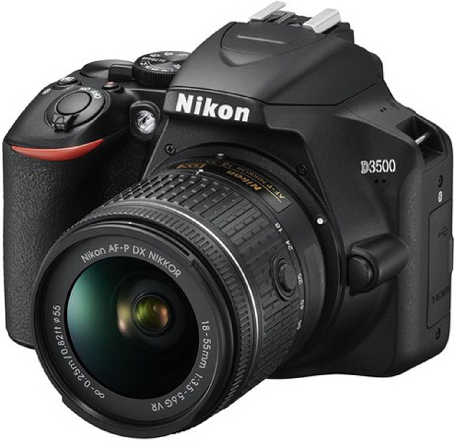 Image of NIKON D3500 DSLR Camera Body with Dual lens: 18-55 mm f /3.5-5.6 G VR and AF-P DX Nikkor 70-300 mm f /4.5-6.3G ED VR