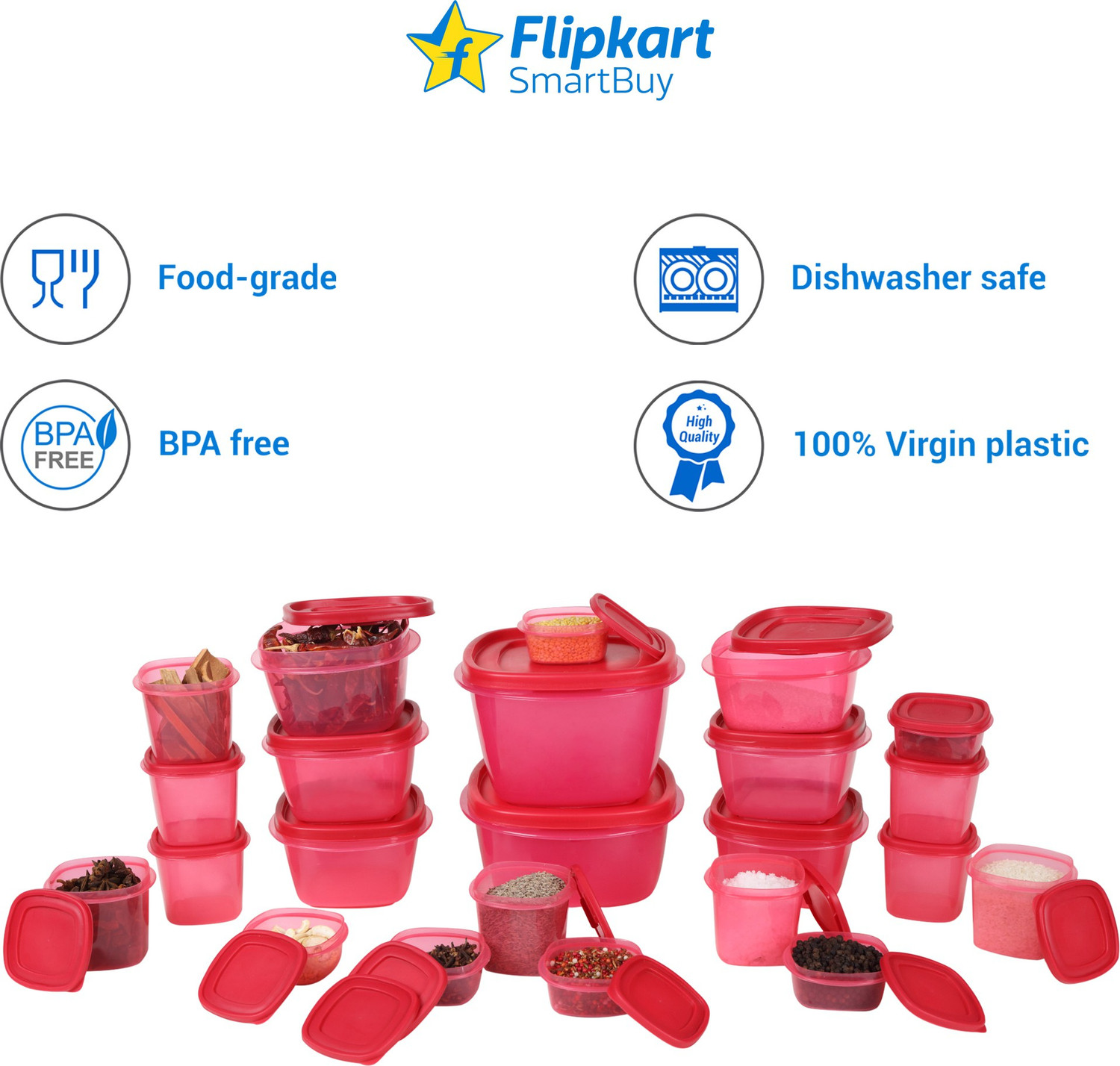 Image of Flipkart SmartBuy Plastic Grocery Container - 10000 ml