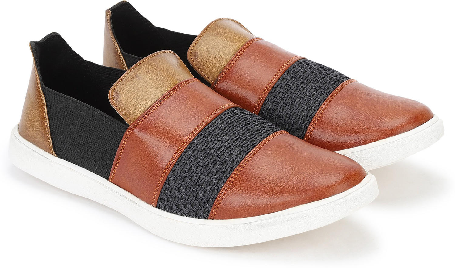 PROVOGUE Slip On Sneakers For Men Tan Price History