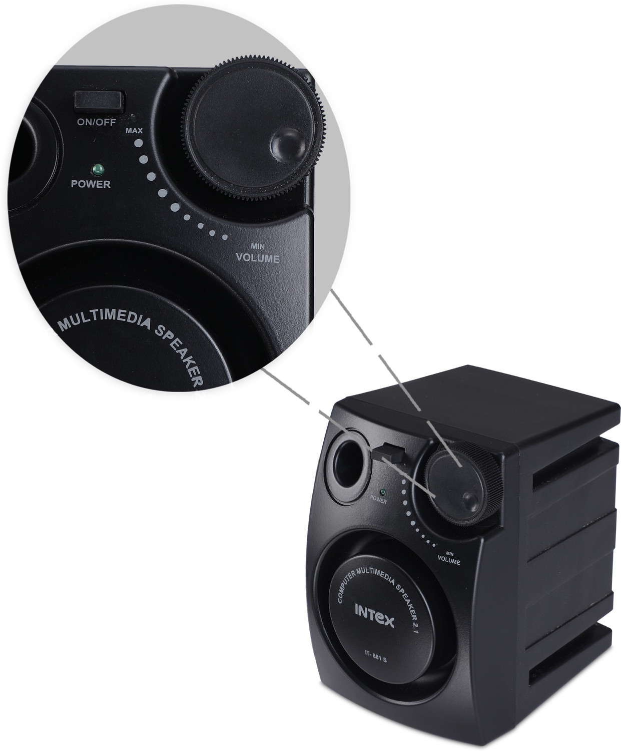Intex IT 881S 16 W Laptop Desktop Speaker Black 2.1 Channel