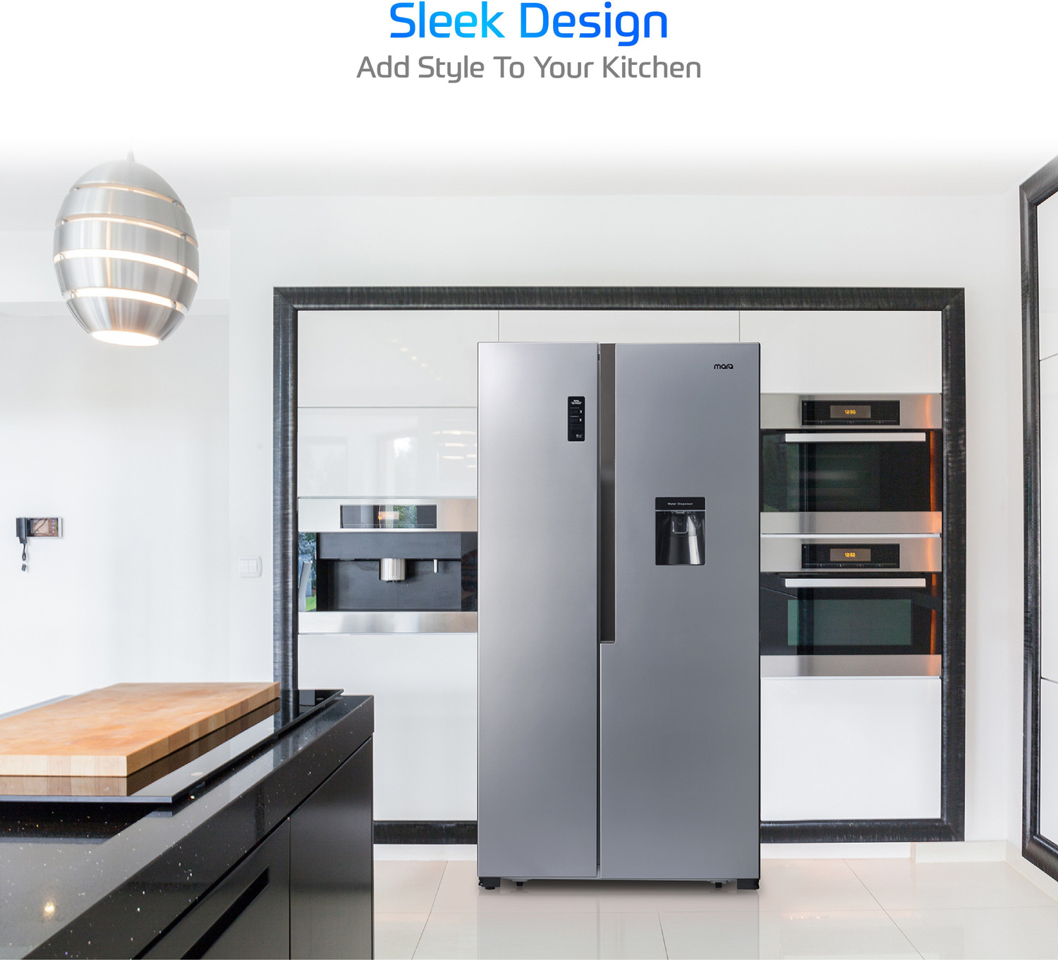 Image of MarQ by Flipkart 560 L Frost Free Side by Side Refrigerator with Water Dispenser