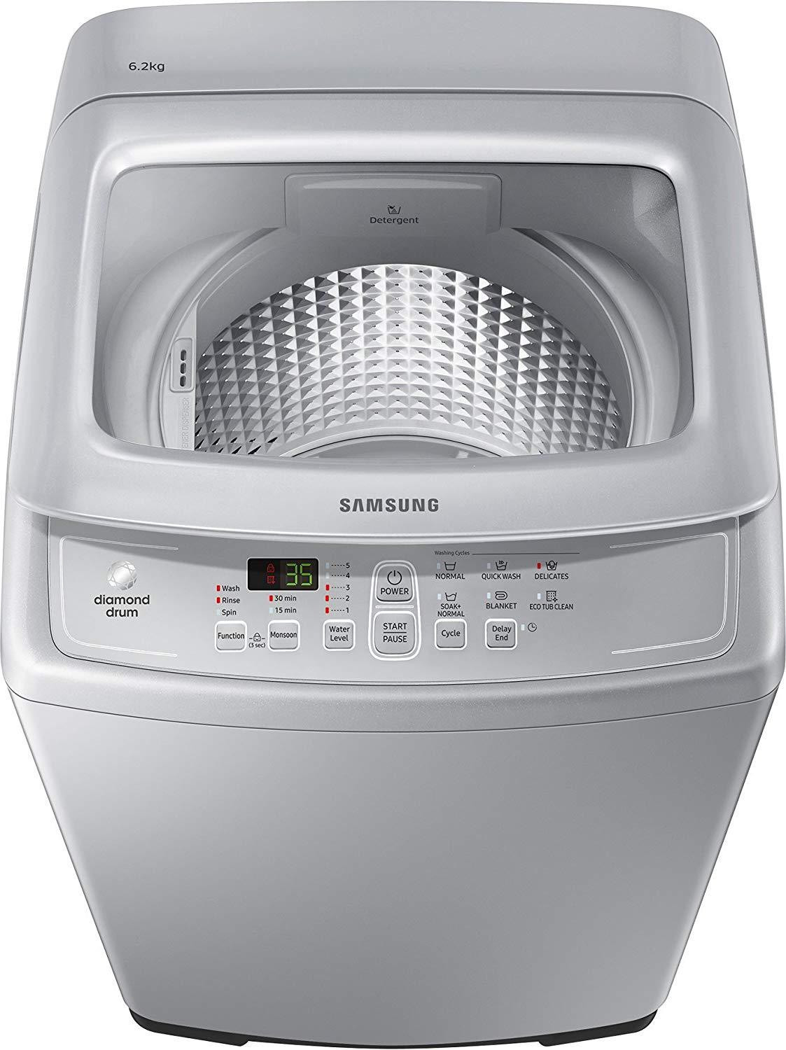 Image of Samsung 6.2 kg with Monsoon Feature Fully Automatic Top Load Washing Machine Grey