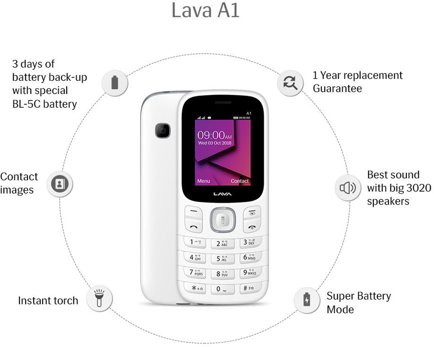 Image of LAVA A1 White /Grey