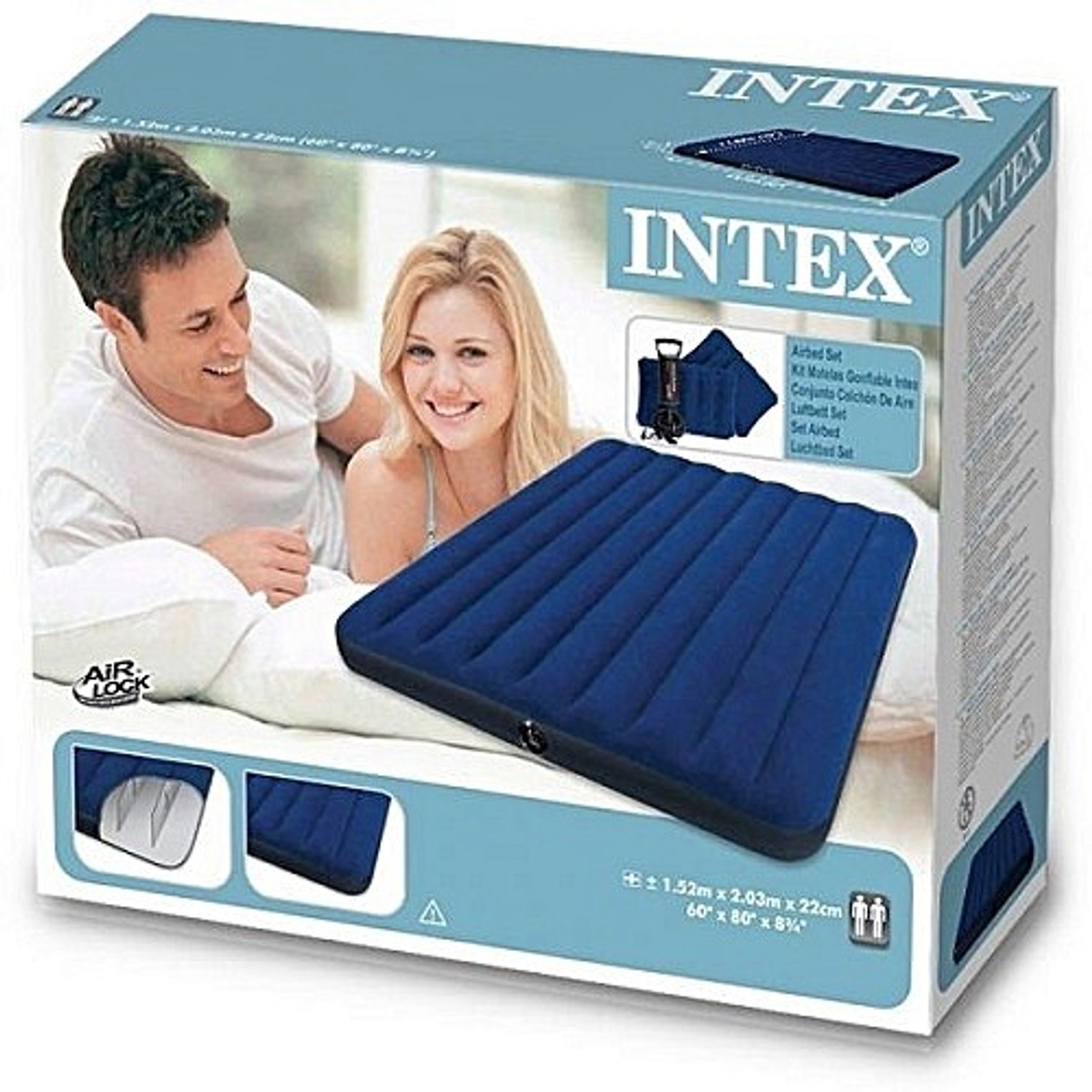 Image of INTEX 68765 PVC (Polyvinyl Chloride) 2 Seater Inflatable Sofa