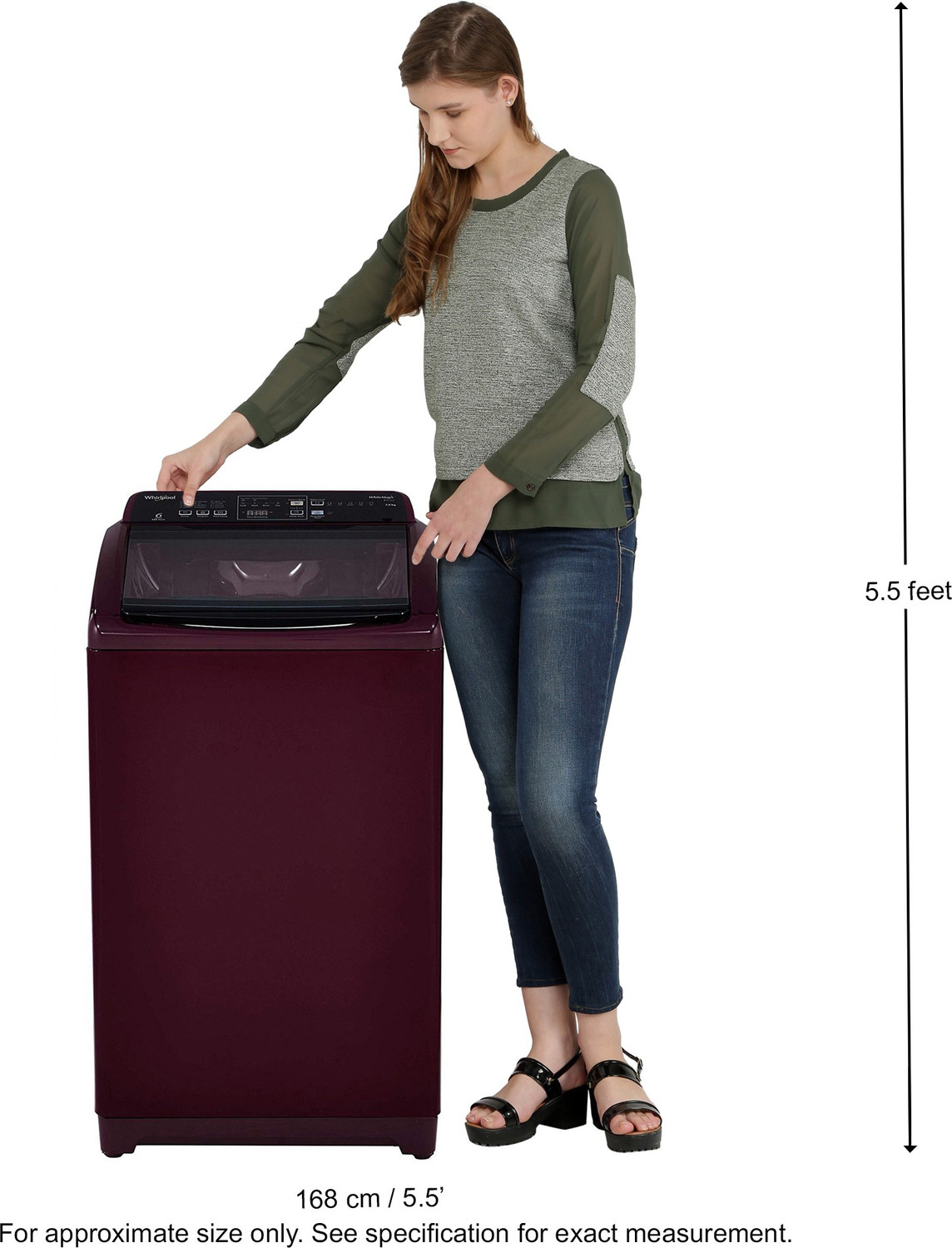 Image of Whirlpool 7 kg 5 Star, Hard Water wash Fully Automatic Top Load Washing Machine Maroon