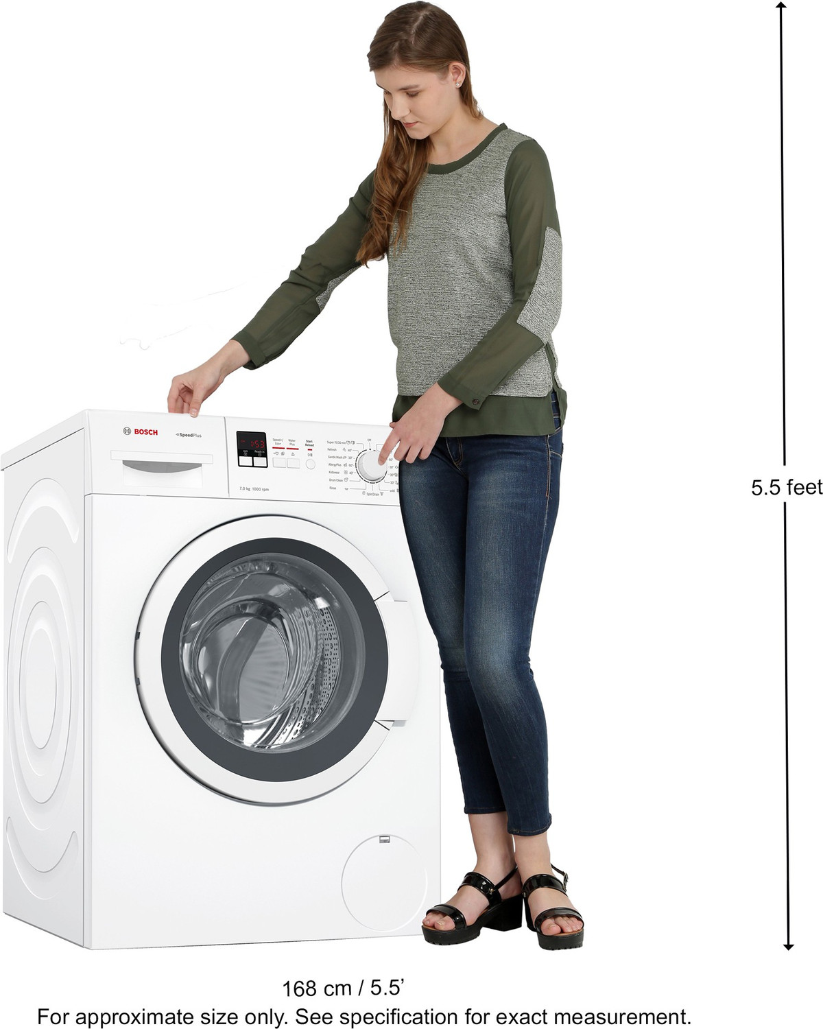 Image of BOSCH 7 kg Fully Automatic Front Load Washing Machine with In-built Heater White