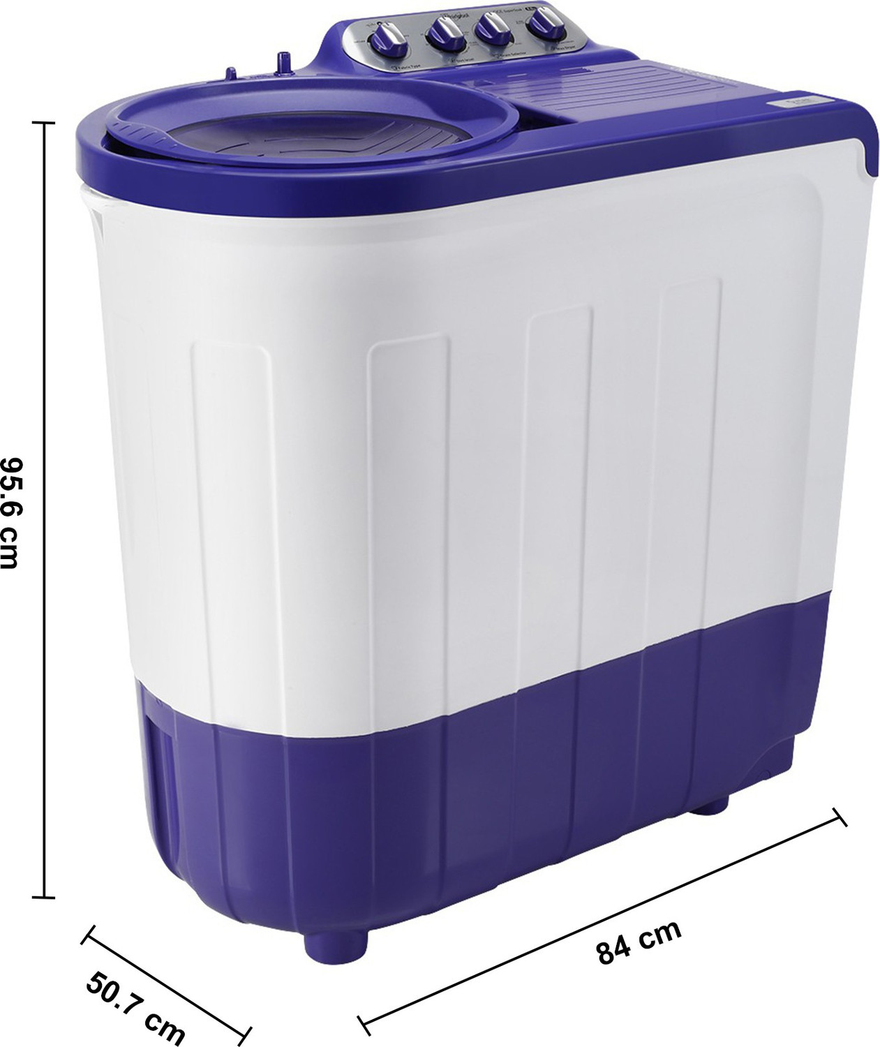 Image of Whirlpool 8 kg 5 Star, Supersoak Technology Semi Automatic Top Load Washing Machine Purple