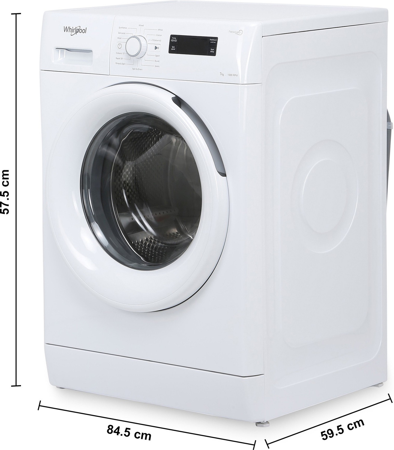 Image of Whirlpool 7 kg Fully Automatic Front Load Washing Machine White