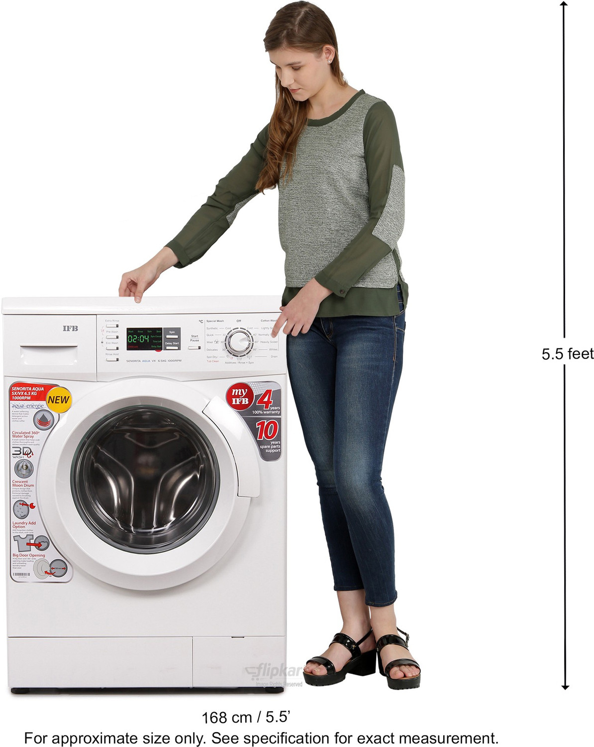 Image of IFB 6.5 kg Fully Automatic Front Load Washing Machine with In-built Heater White