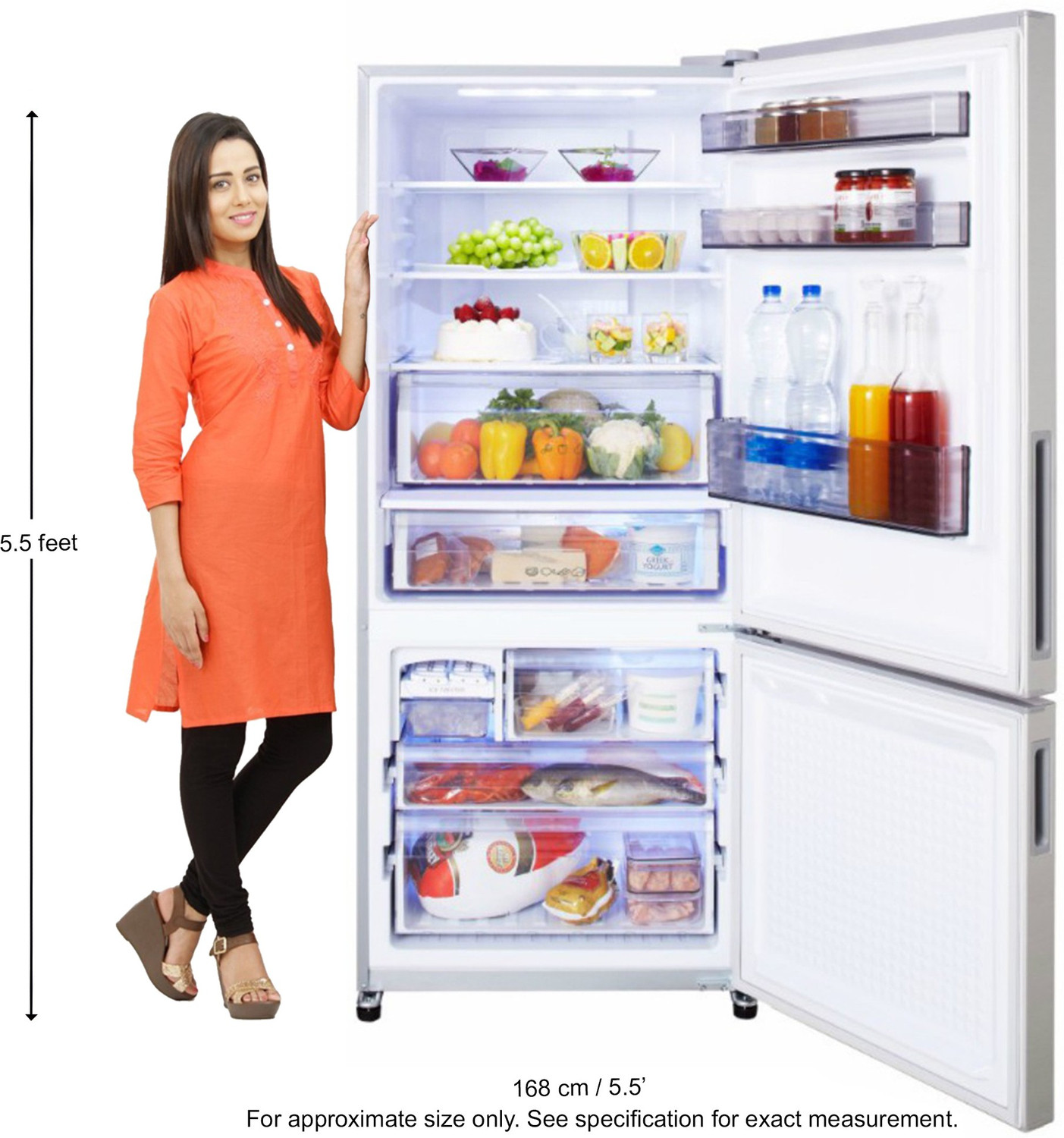 Image of Panasonic 450 L Frost Free Double Door Bottom Mount 3 Star Refrigerator