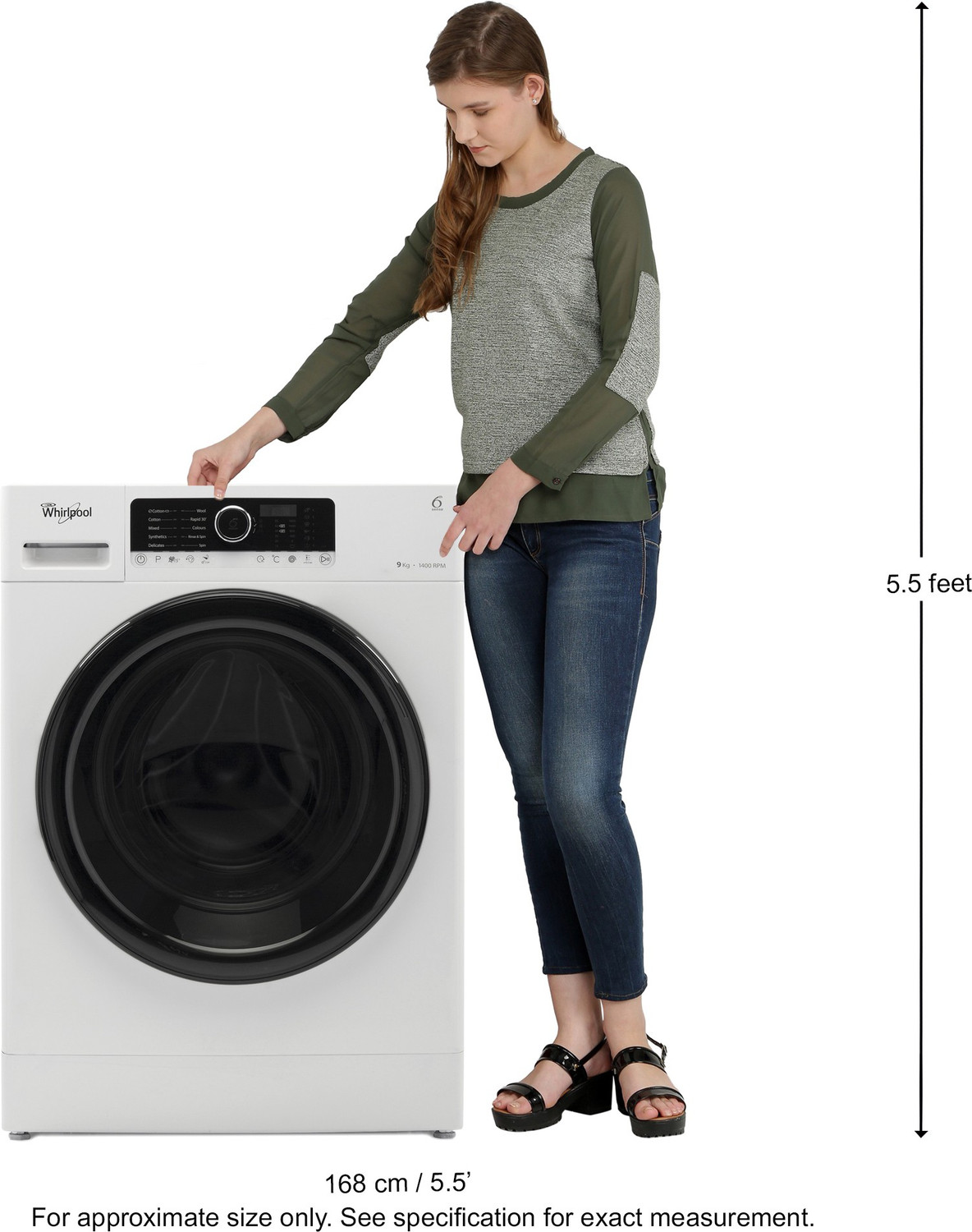 Image of Whirlpool 9 kg Fully Automatic Front Load Washing Machine White