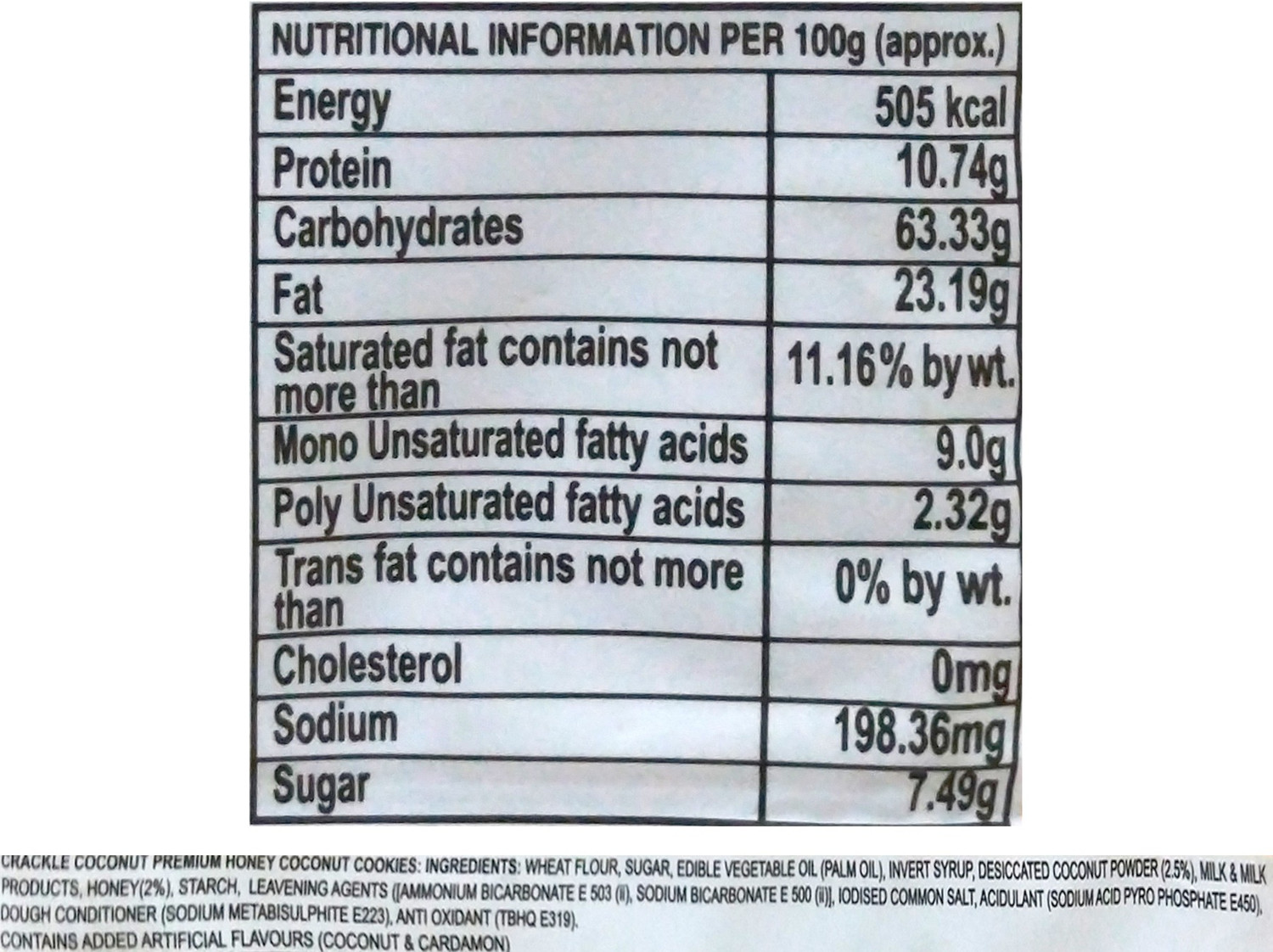Image of Priyagold Crackle Coconut & Honey Cookies Biscuit