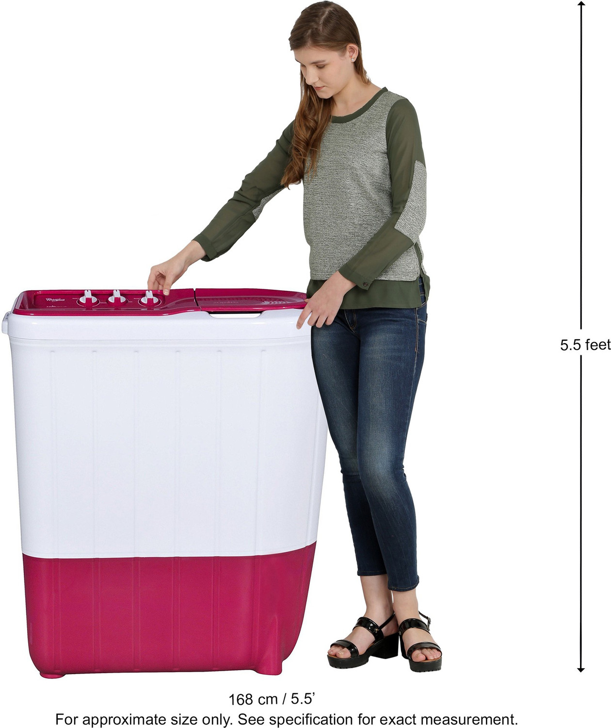Image of Whirlpool 6 kg Semi Automatic Top Load Washing Machine Pink