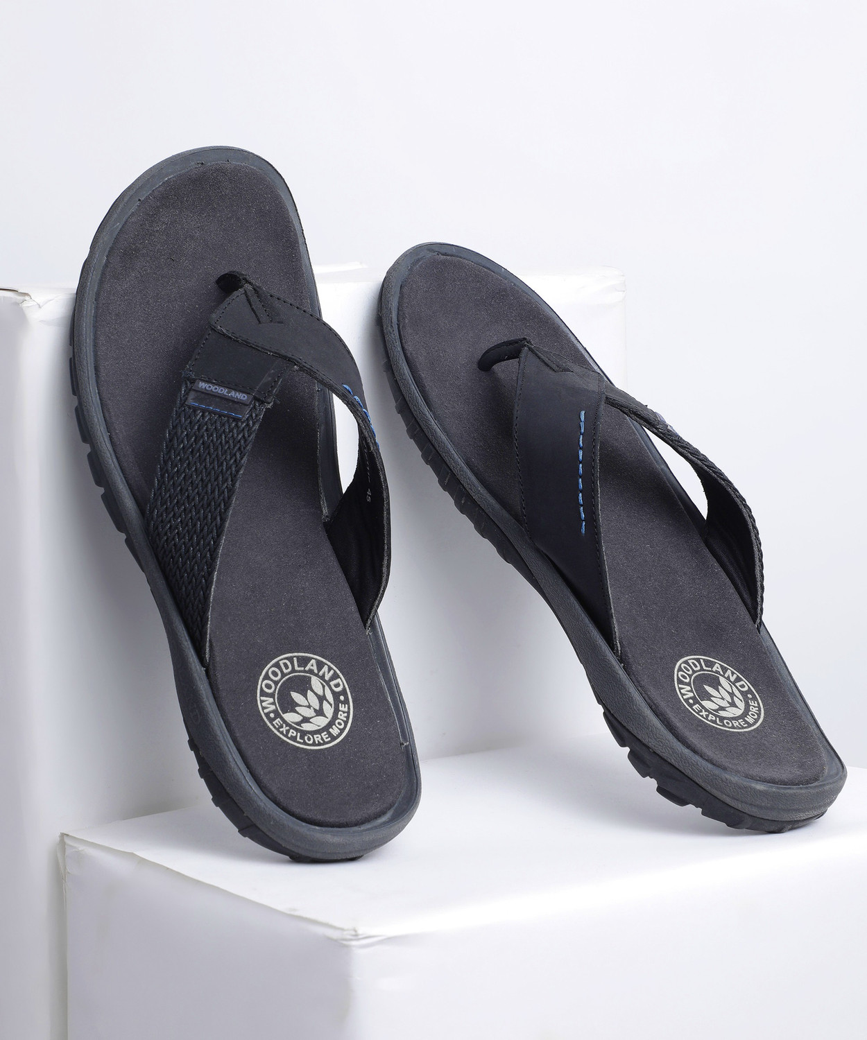 WOODLAND Men Flip Flops Black 6 Price History