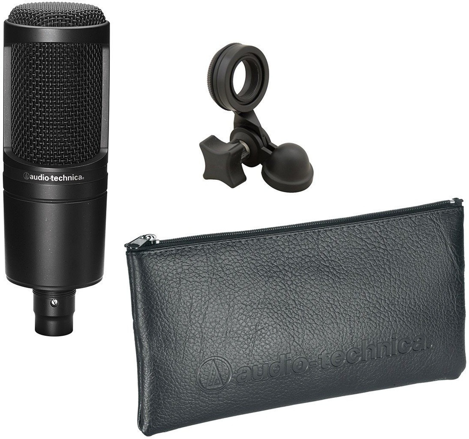 Image of Audio Technica AT2020 Cardioid Condenser Studio XLR Microphone, Black Microphone