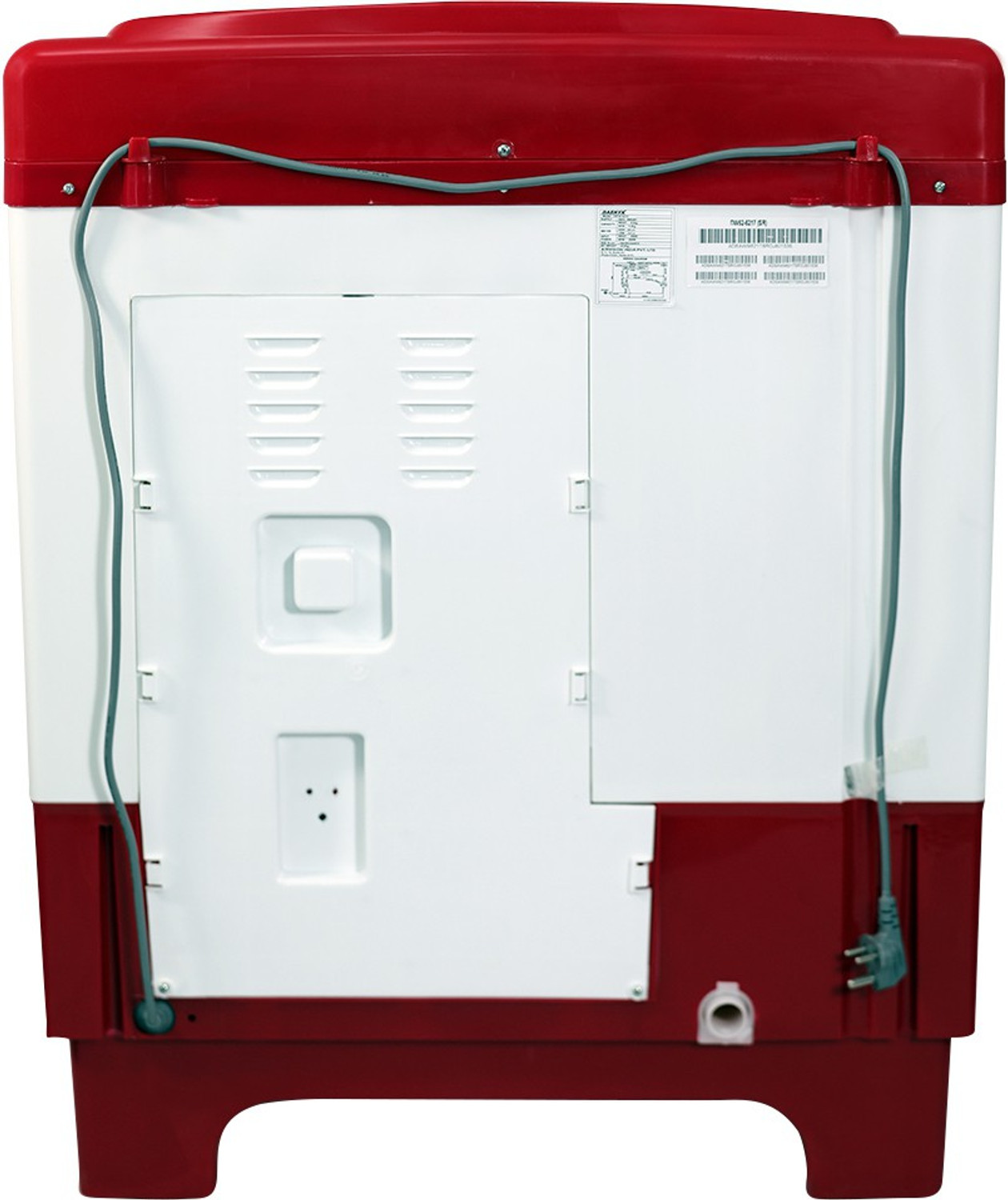 Image of Daenyx 6.2 kg Semi Automatic Top Load Washing Machine Red, White