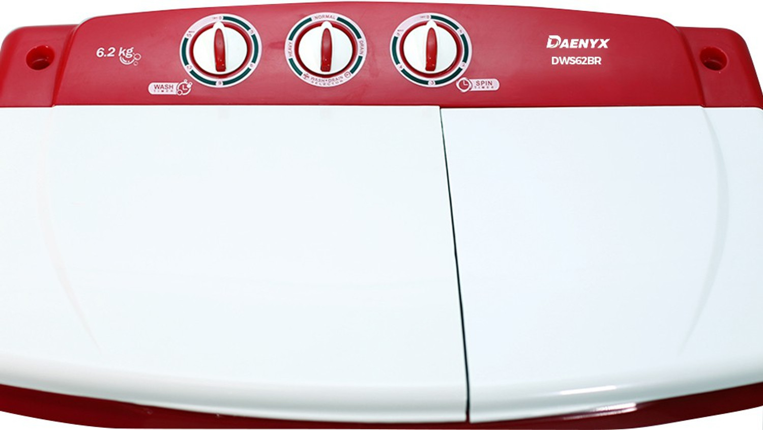 Image of Daenyx 6.2 kg Semi Automatic Top Load Washing Machine Red, White