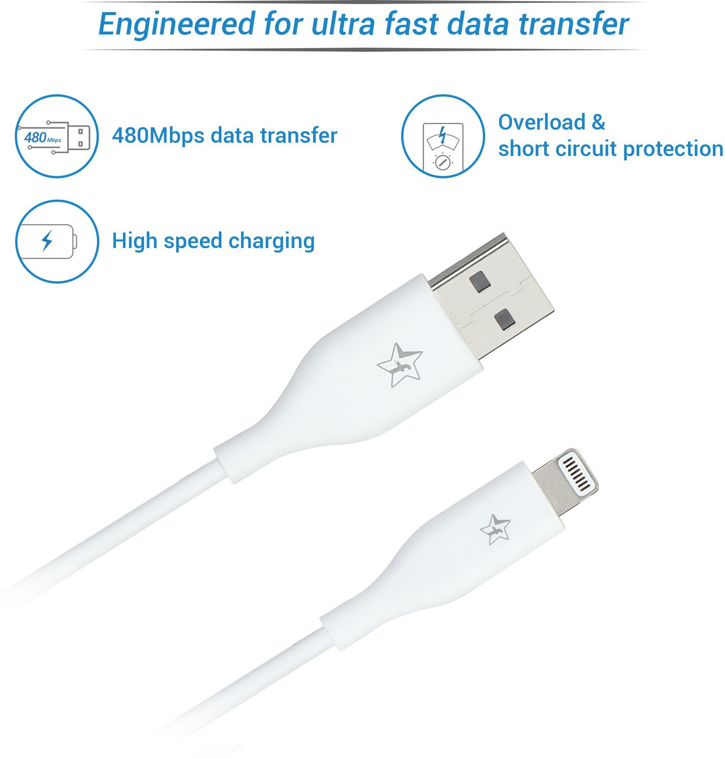 Image of Flipkart SmartBuy Apple MFi Certified Lightning Cable