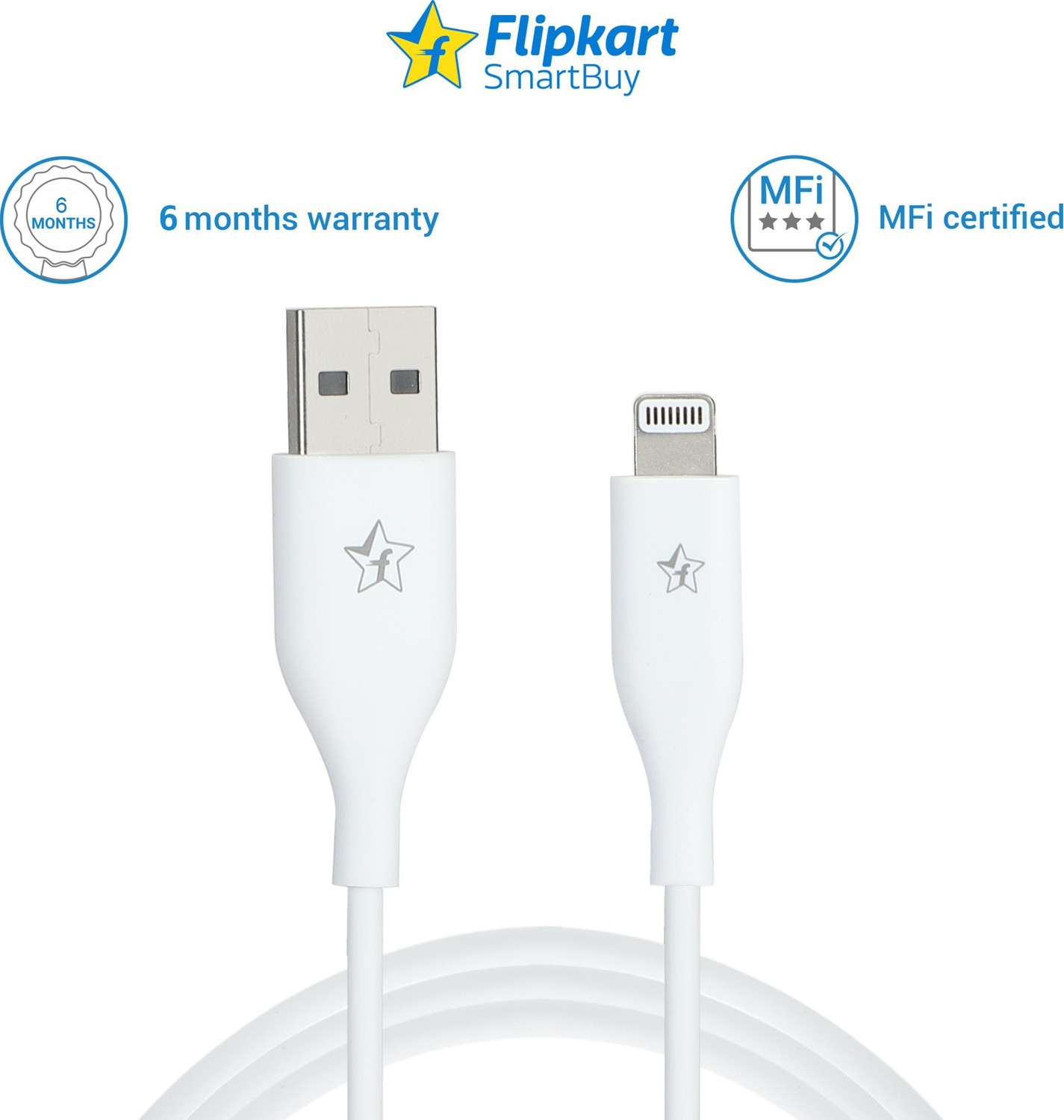 Image of Flipkart SmartBuy Apple MFi Certified Lightning Cable