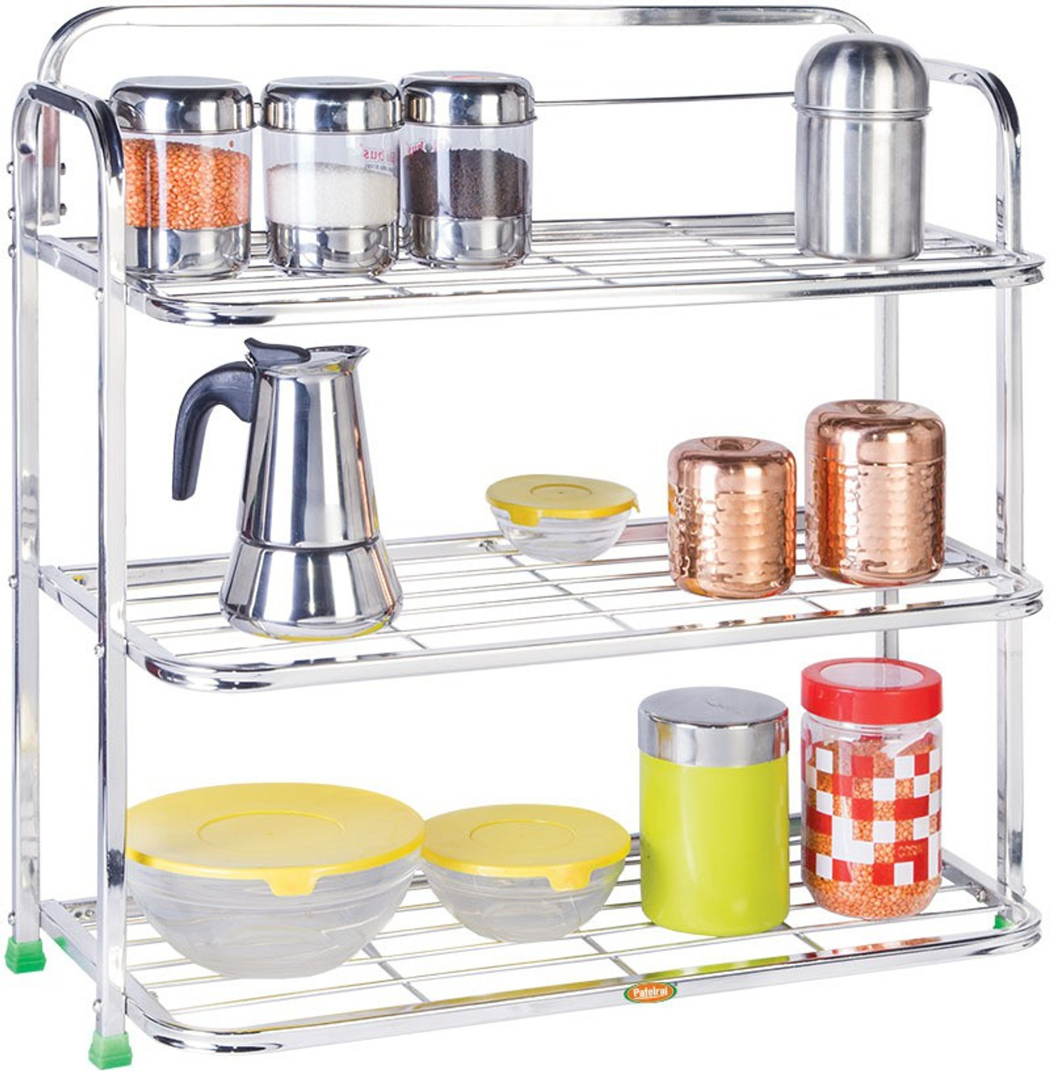 Patelraj Pure Stainless Steel Shoe Stand And Multipurpose Stand Kitchen Stand Book Shelf Metal Shoe Stand Price History