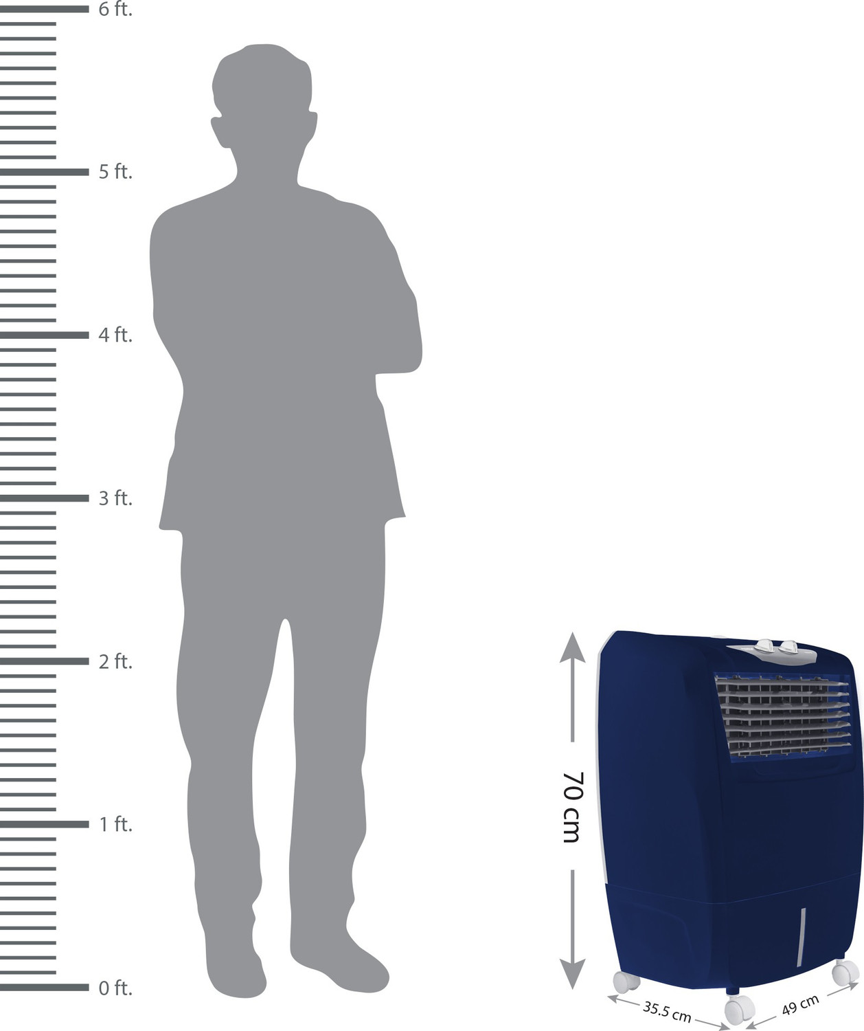 MAHARAJA WHITELINE 22 L Room Personal Air Cooler White Blue