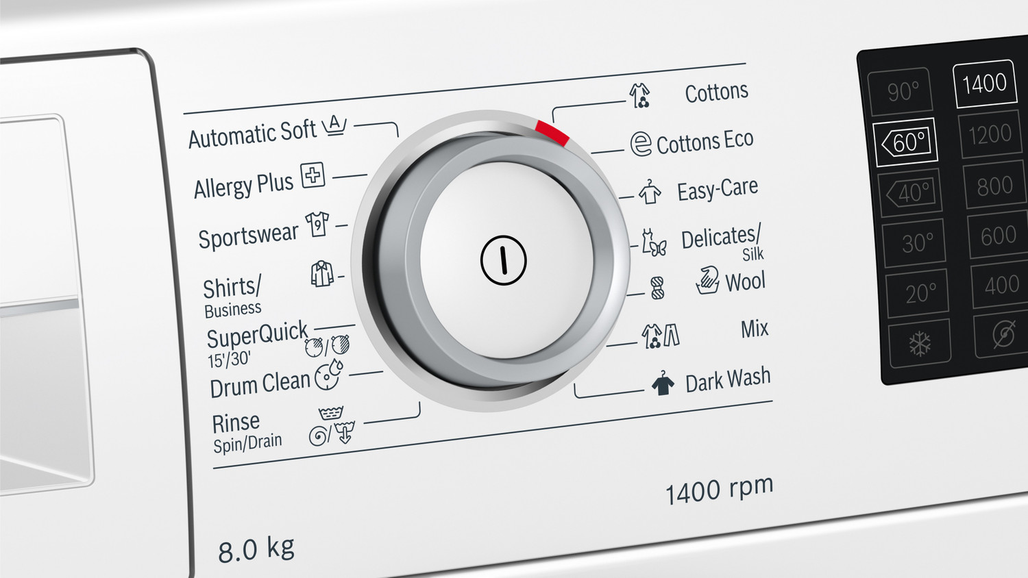 Image of BOSCH 8 kg Inverter1400RPM Fully Automatic Front Load Washing Machine White