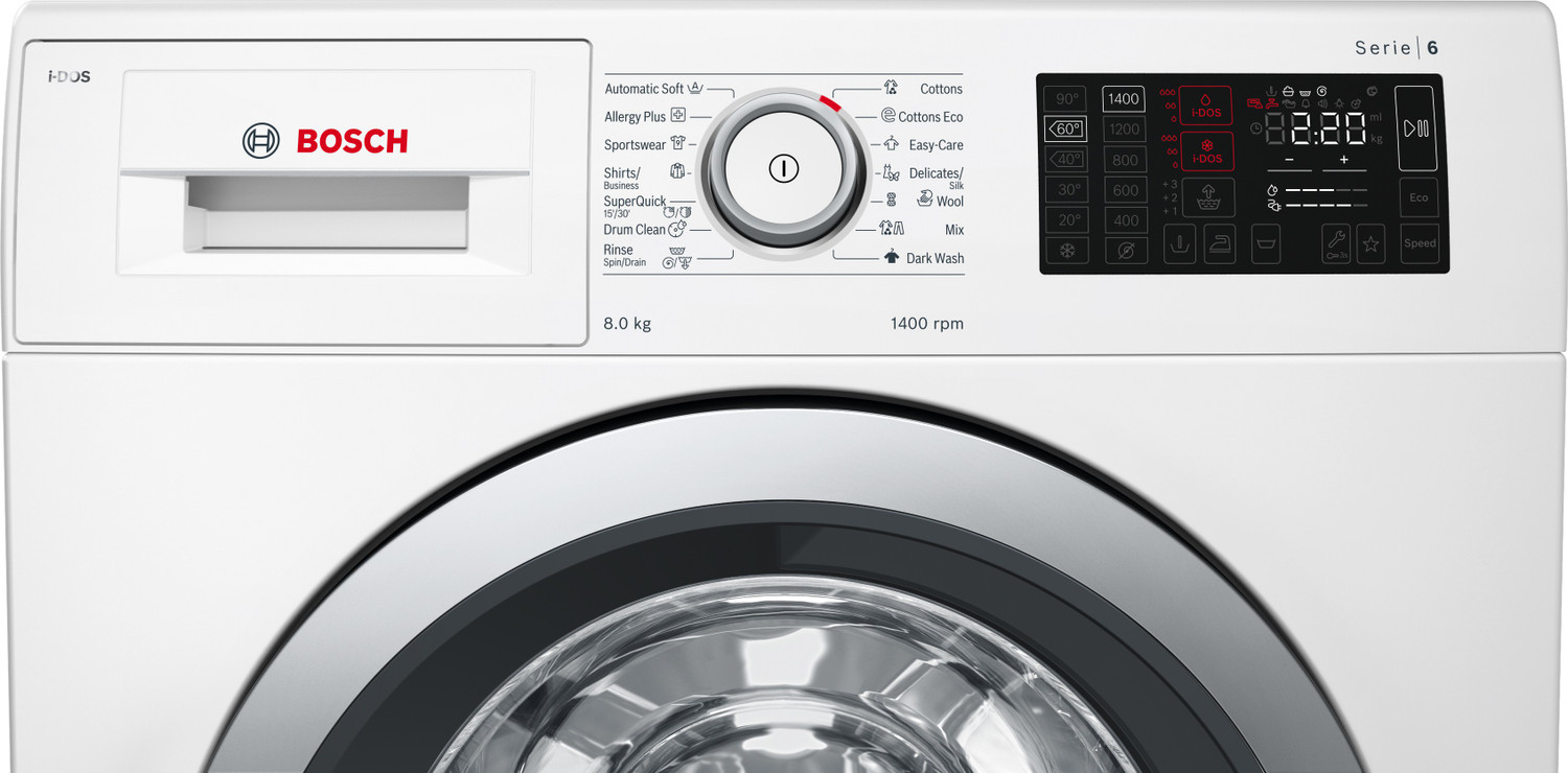 Image of BOSCH 8 kg Inverter1400RPM Fully Automatic Front Load Washing Machine White