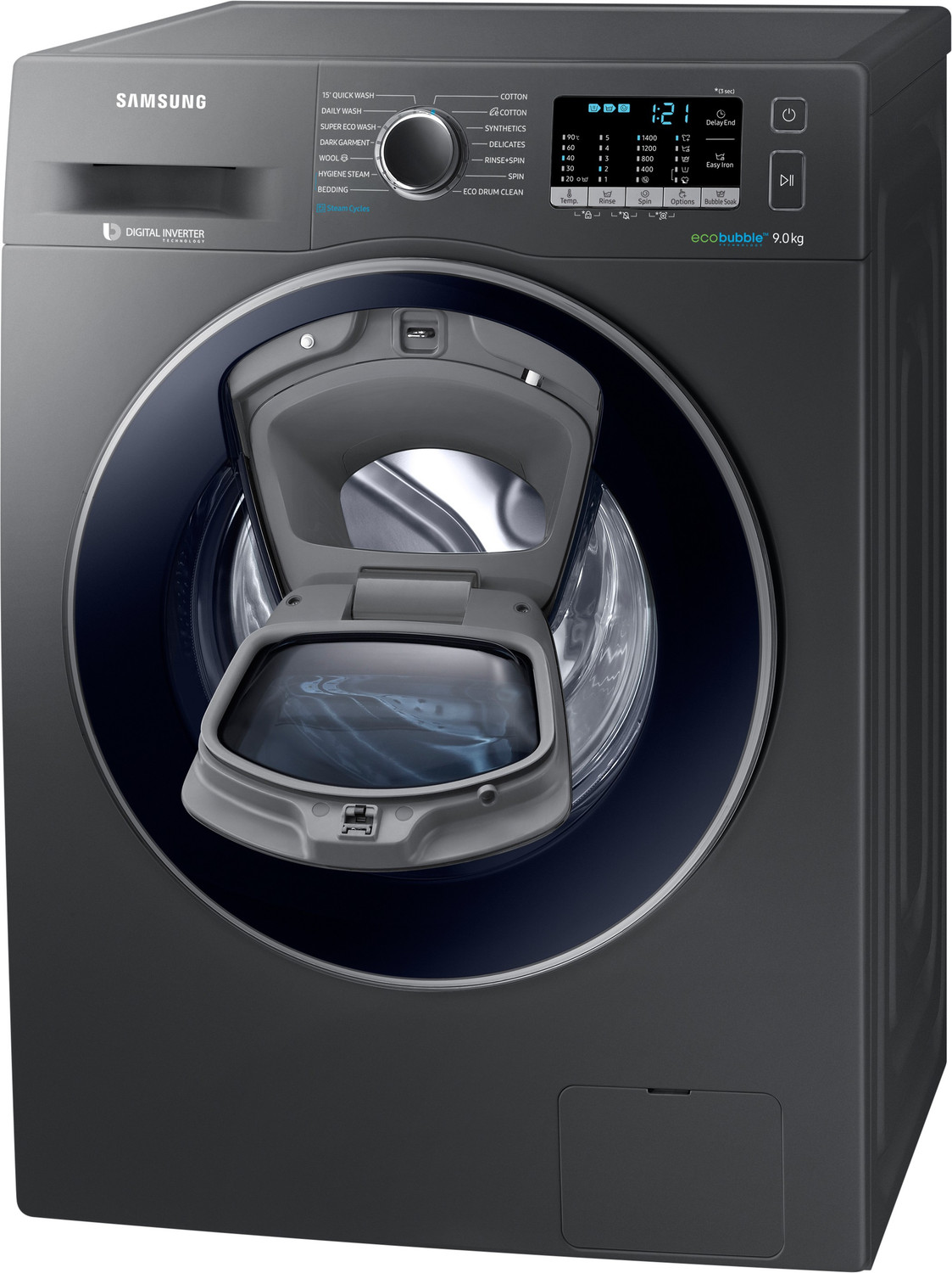 Image of Samsung 9 kg Fully Automatic Front Load Washing Machine with In-built Heater Grey