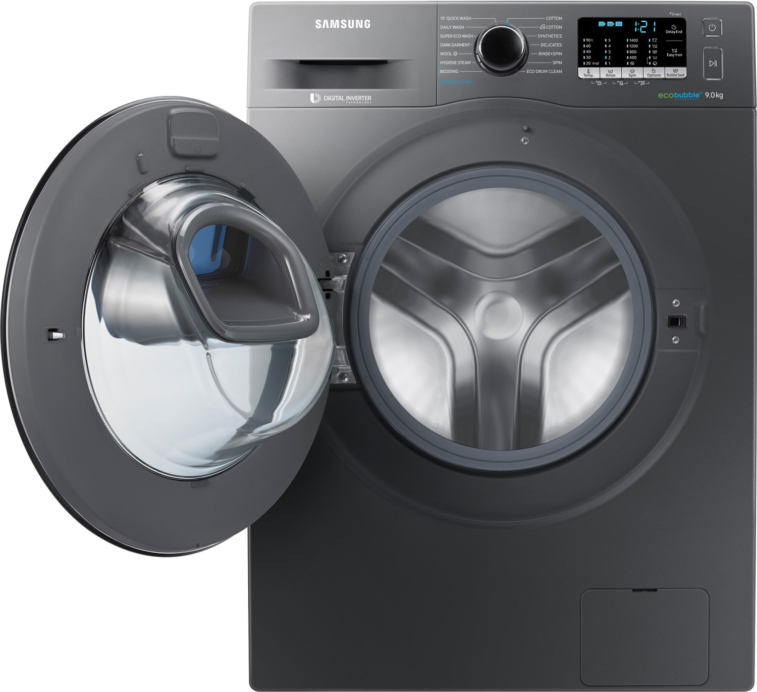 Image of Samsung 9 kg Fully Automatic Front Load Washing Machine with In-built Heater Grey