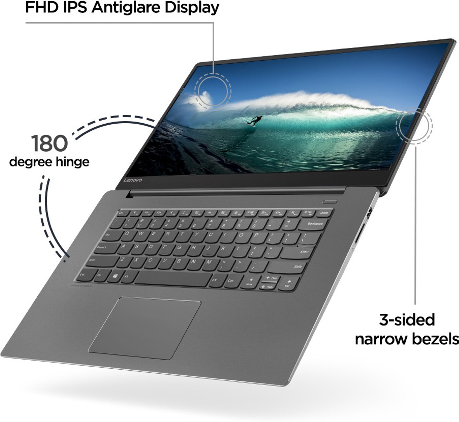 Image of Lenovo Ideapad 530s Intel Core i5 8th Gen 8250U - (8 GB /512 GB SSD /Windows 10 Home /2 GB Graphics) 530S-15IKB Thin and Light Laptop