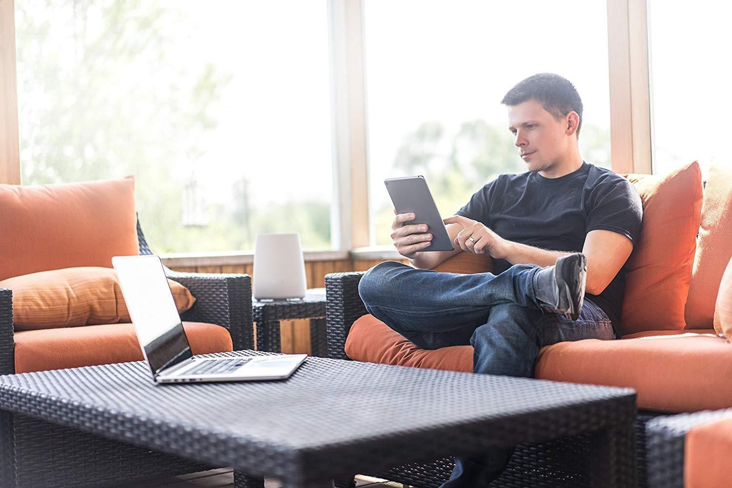 Image of NETGEAR Orbi RBK20 Mesh Router 2.4 GHz, 5 GHz 2200 Mbps Wifi Speed Tri Band Internal Antenna Ethernet (Cable Broadband)