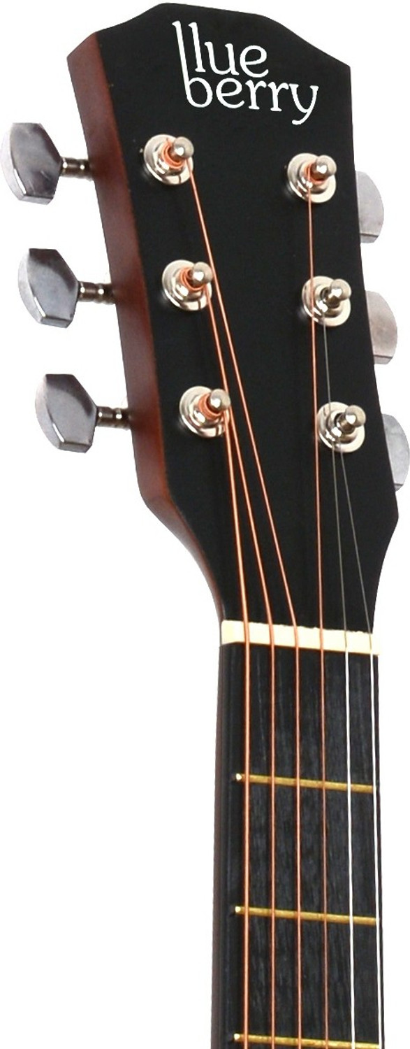 Image of BLUEBERRY B-D38S 38Inch Inbuilt TrussRod Acoustic Guitar Linden Wood, Sapele Mahogany Laminate Plastic Right Hand Orientation