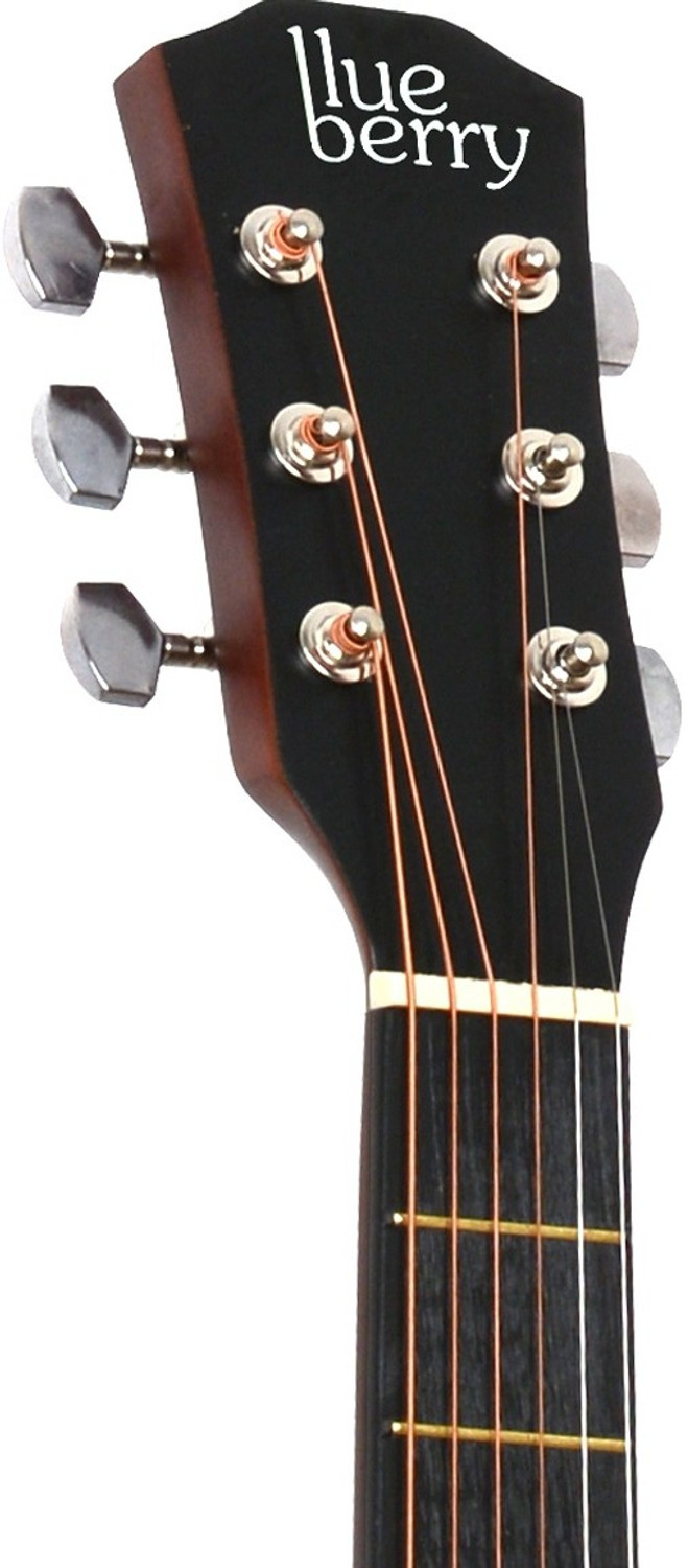 Image of BLUEBERRY B-D38-Natural, 38 inch Inbuilt TrussRod Acoustic Guitar Linden Wood Plastic Right Hand Orientation