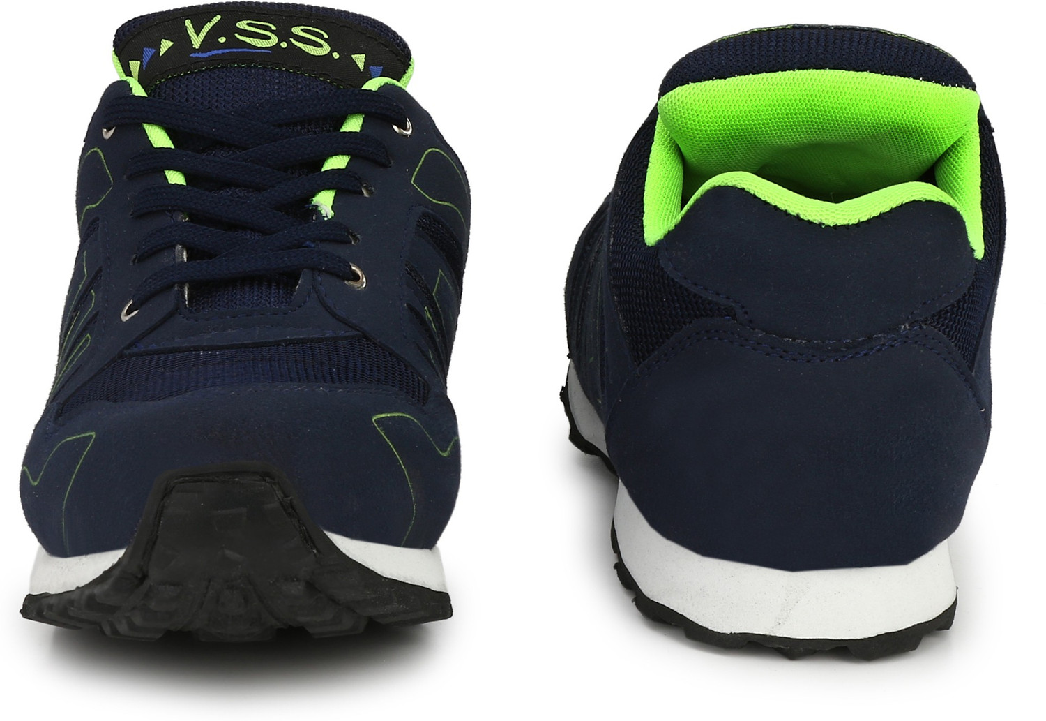 Image of VSS Navy Suede Leather Lace-Up Sports /Walking /Outdoor /Running Shoes For Men