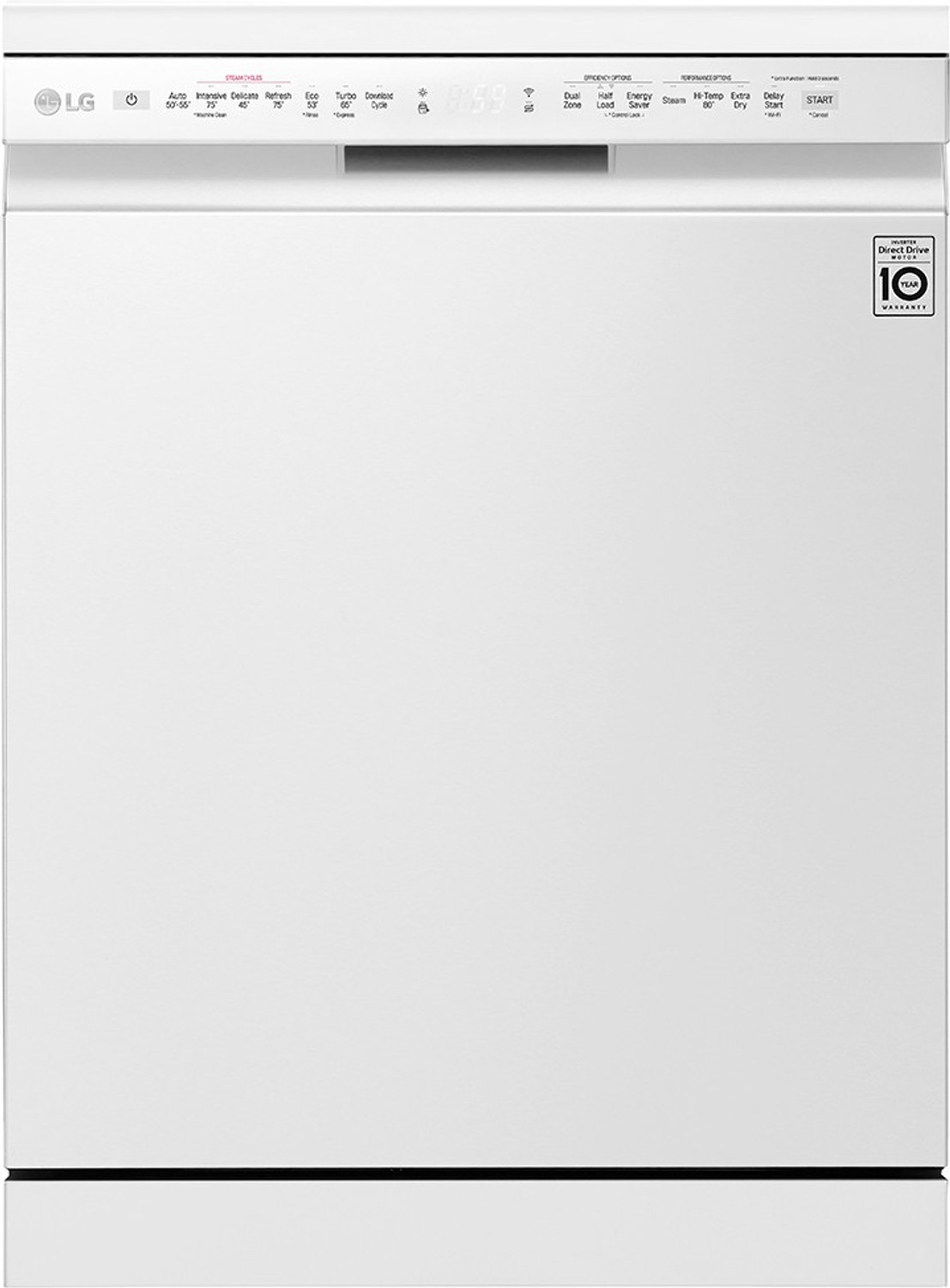 Image of LG DFB424FW Free Standing 14 Place Settings Intensive Kadhai Cleaning| No Pre-rinse Required Dishwasher