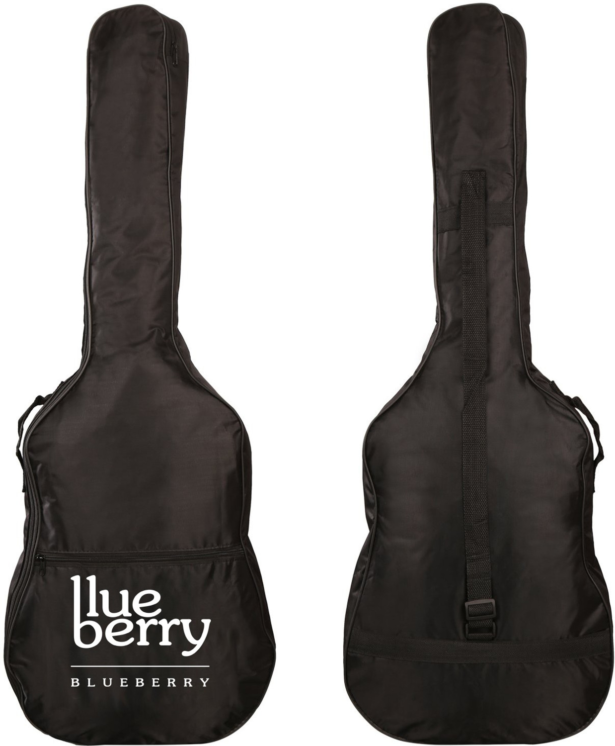 Image of BLUEBERRY B-D38-Black, 38 inch Inbuilt TrussRod Acoustic Guitar Linden Wood Plastic Right Hand Orientation